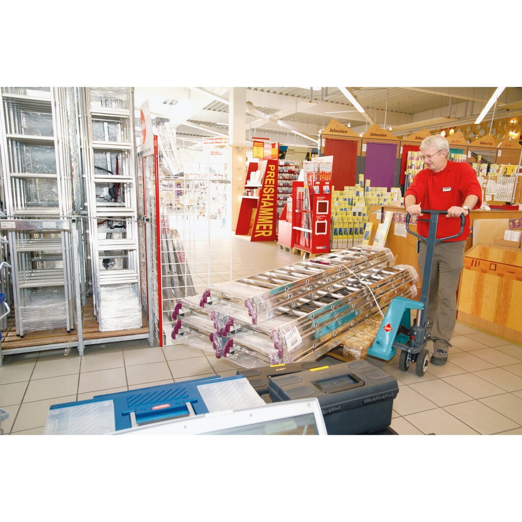 4-cestný ručný paletový vozík Ameise® PTM 2.5 Cross, nosnosť 2500 kg/1500 kg, dĺžka vidlíc 1150 mm, polyuretán Číslo obrázka výrobku 15: 4-cestný ručný paletový vozík Ameise® PTM 2.5 Cross, nosnosť 2500 kg/1500 kg, dĺžka vidlíc 1150 mm, polyuretán