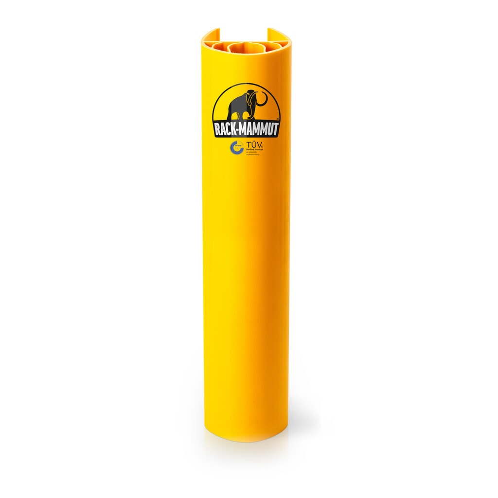A.M.P.E.R.E. Ochrana proti nárazu pre regály Rack Mammut®, z plastu, signalizačná žltá farba, model S, vnútorné rozmery 600 x 70 – 89 mm Obrázok výrobku: A.M.P.E.R.E. Ochrana proti nárazu pre regály Rack Mammut®, z plastu, signalizačná žltá farba, model S, vnútorné rozmery 600 x 70 – 89 mm