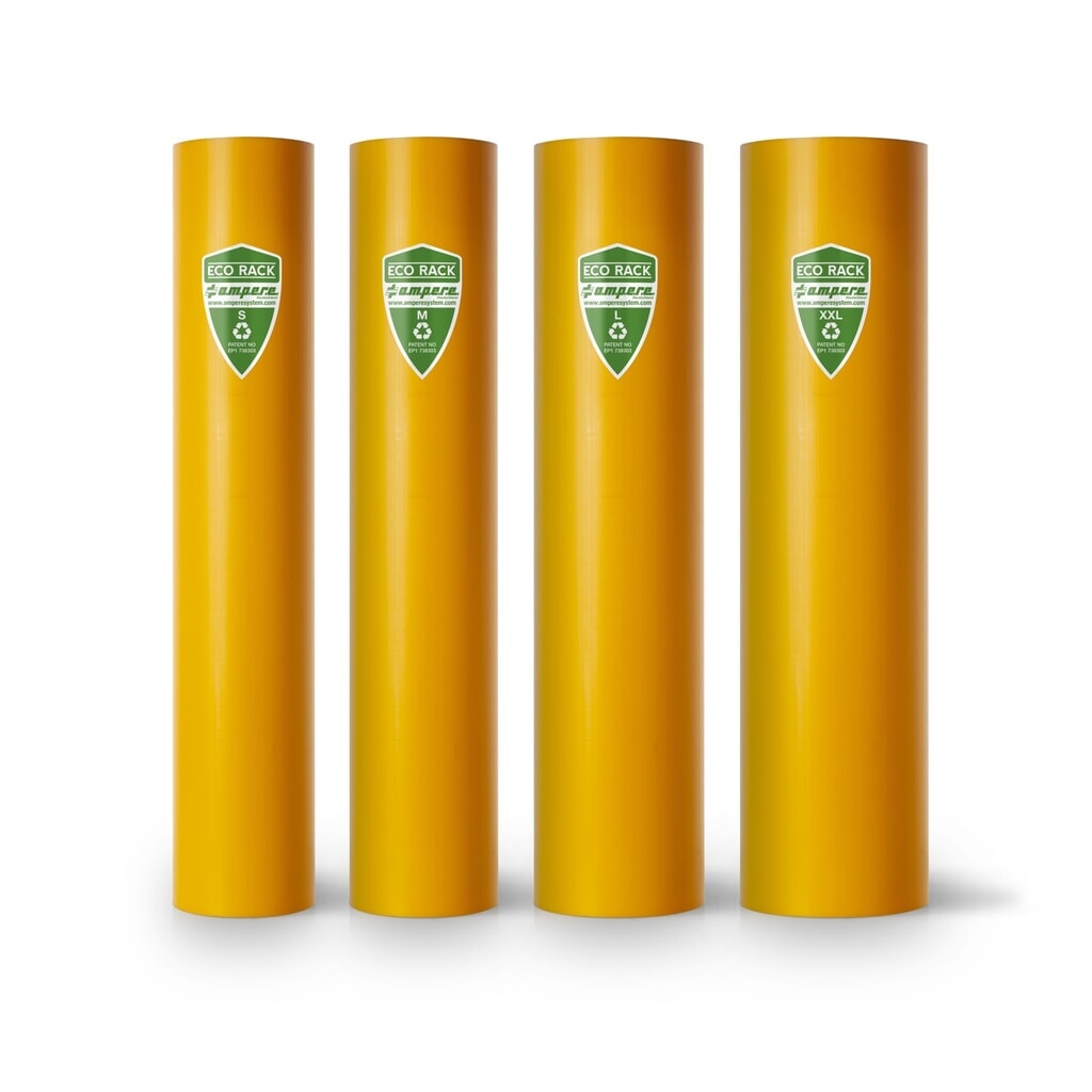 Číslo obrázka výrobku 4: A.M.P.E.R.E. Ochrana proti nárazu pre regály Eco Rack z plastu, model S, vnútorné rozmery v × š 600 × 70 – 87 mm