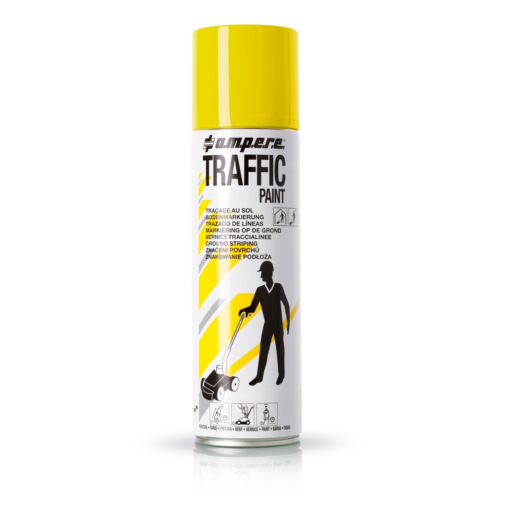 A.M.P.E.R.E. Značkovacia farba TRAFFIC 0,5 l, žltá Obrázok výrobku: A.M.P.E.R.E. Značkovacia farba TRAFFIC 0,5 l, žltá