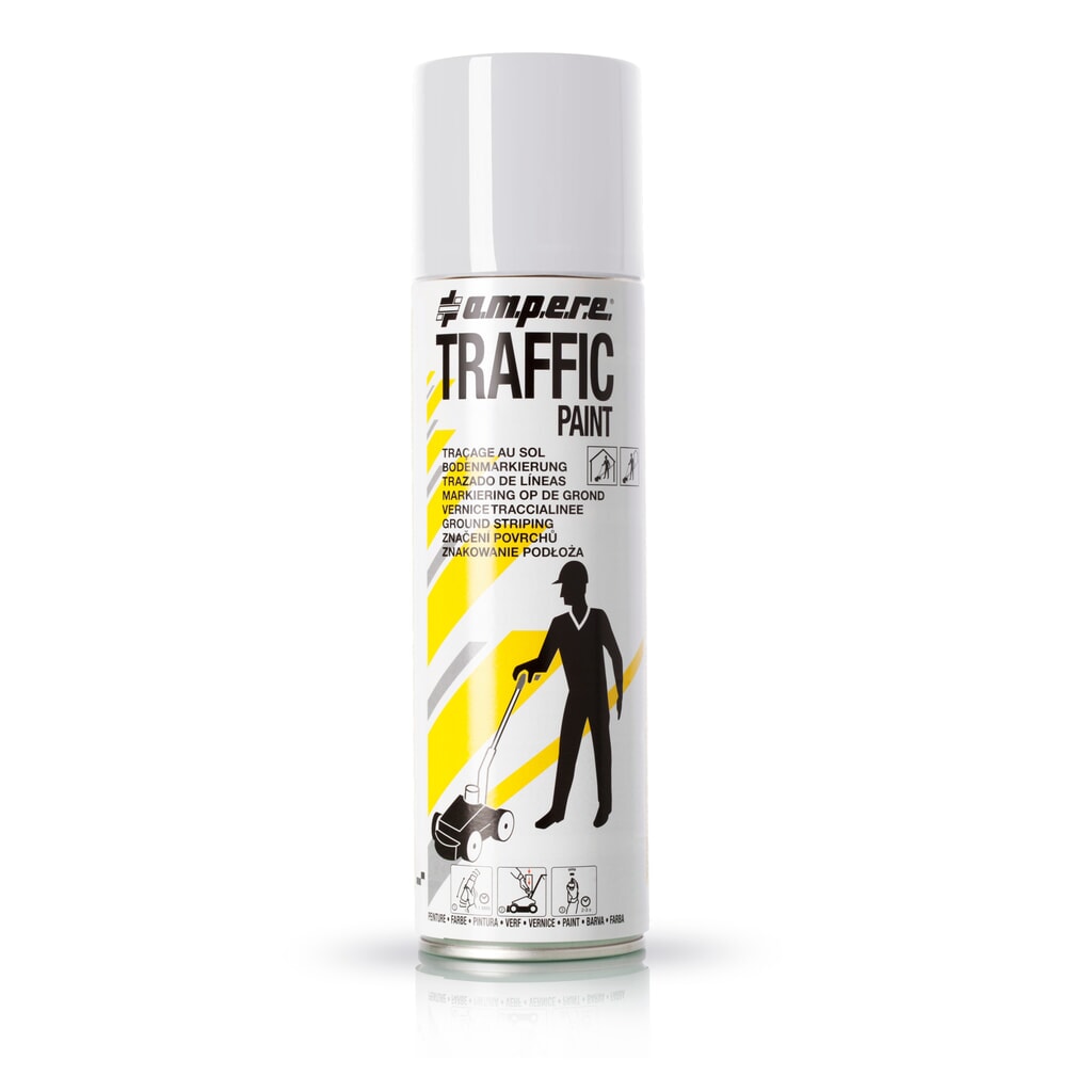 A.M.P.E.R.E. Značkovacia farba TRAFFIC 0,5 l, biela Obrázok výrobku: A.M.P.E.R.E. Značkovacia farba TRAFFIC 0,5 l, biela