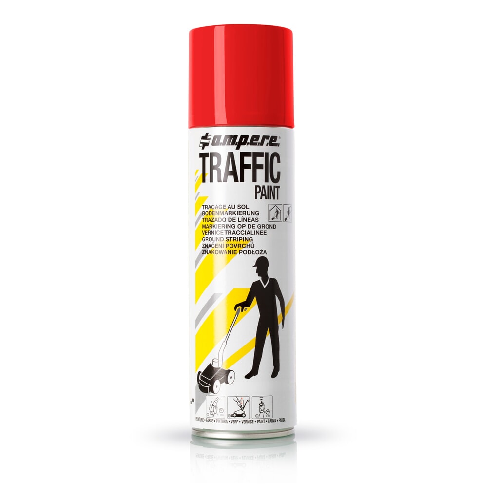 A.M.P.E.R.E. Značkovacia farba TRAFFIC 0,5 l, červená Obrázok výrobku: A.M.P.E.R.E. Značkovacia farba TRAFFIC 0,5 l, červená