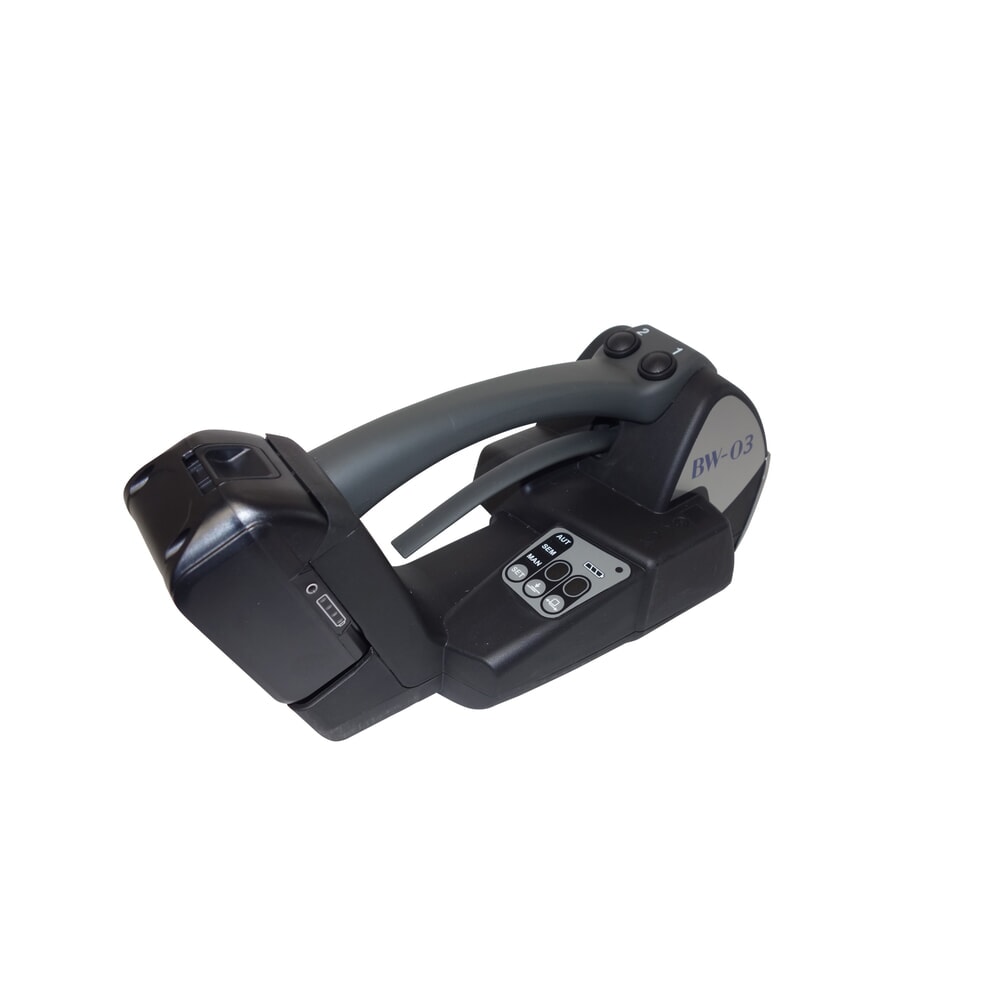 Číslo obrázka výrobku 5: Akumulátorový páskovací prístroj BW-03 Plus, plnoautomatický, na PP a PET pásku, šírka pásky 12 – 16 mm