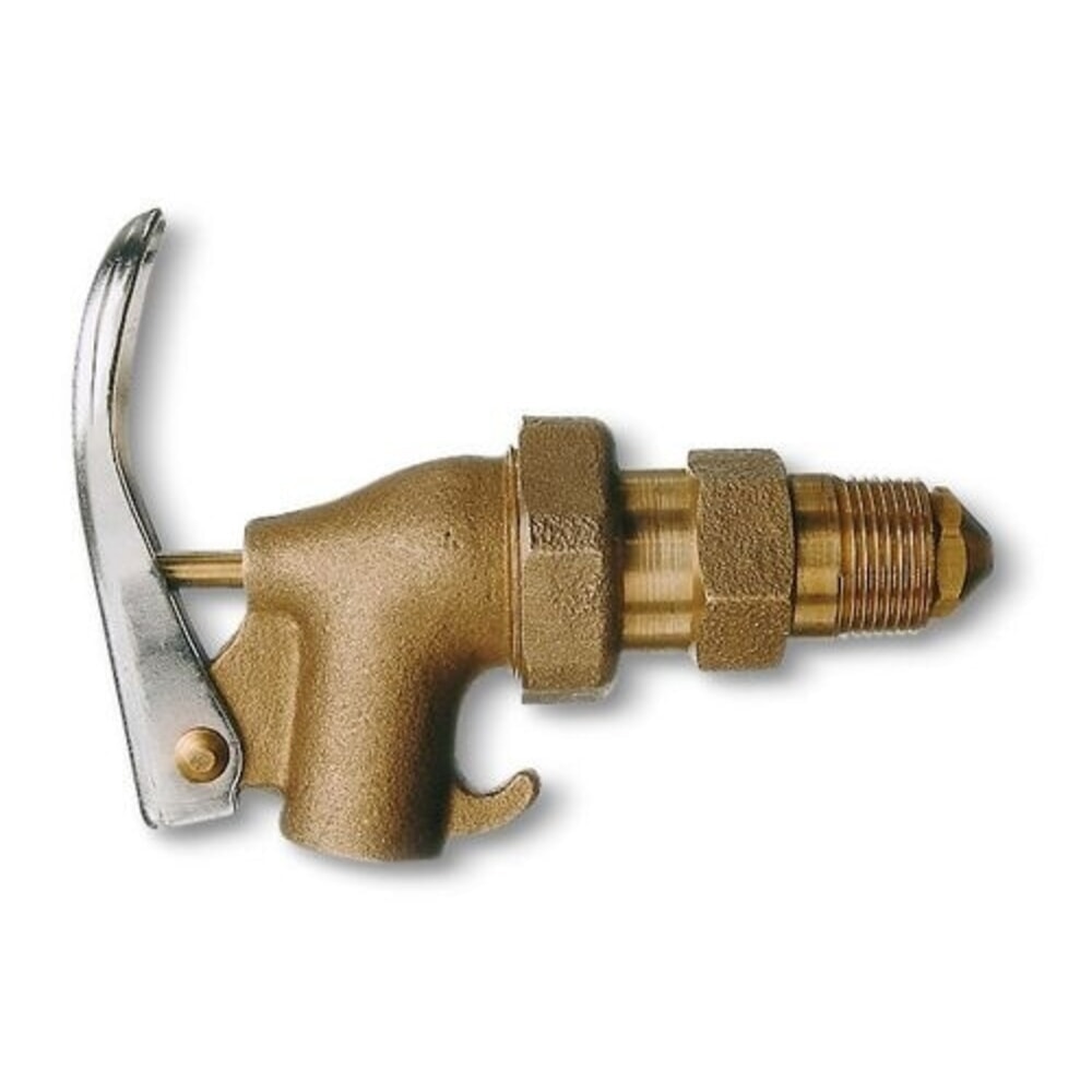 Obrázok výrobku: Denios samouzatvárací mosadzný kohútik pre oceľové sudy, priemer závitu Ø 3/4 palca, pre nekorozívne kvapaliny