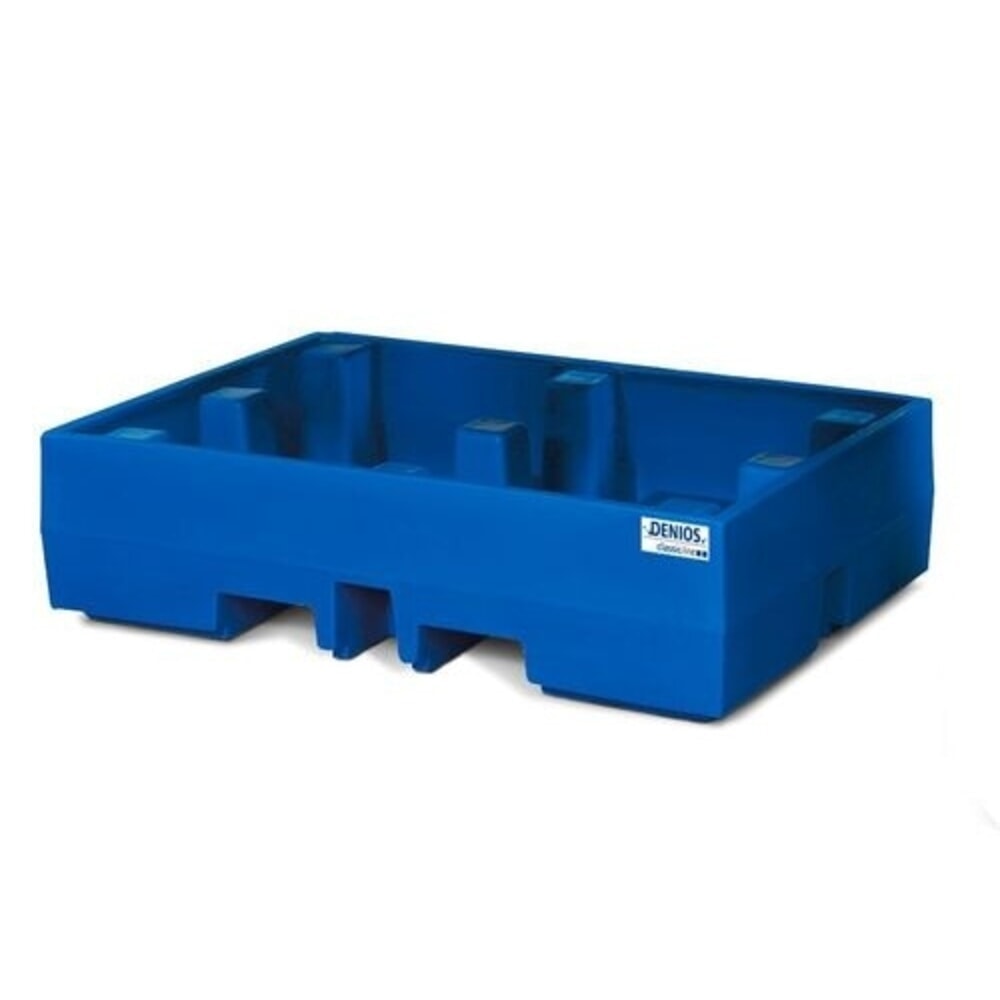 Obrázok výrobku: Denios záchytná vaňa classic-line z PE pre 2 sudy, bez mriežkovaného roštu, záchytný objem 270 l, v × š × h 350 × 900 × 1300 mm