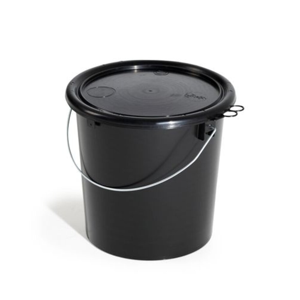 Číslo obrázka výrobku 1: Denios UN vedro z polypropylénu (PP), 11 l, čierne s vekom, vodivé, 5 kusov