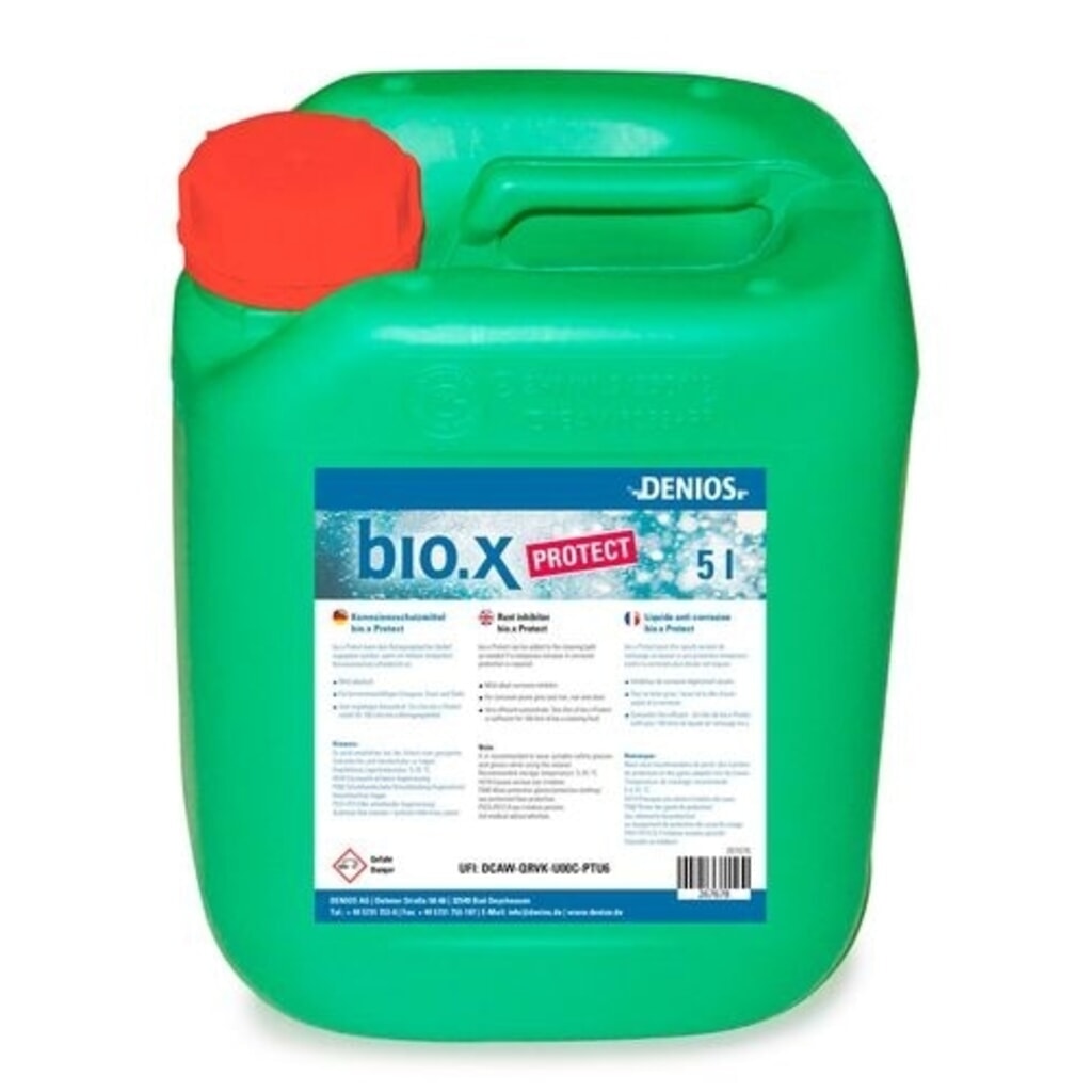 Obrázok výrobku: Denios prostriedok na ochranu proti korózii bio.x Protect, 5 l, prísada do čistiacich kúpeľov bio.x