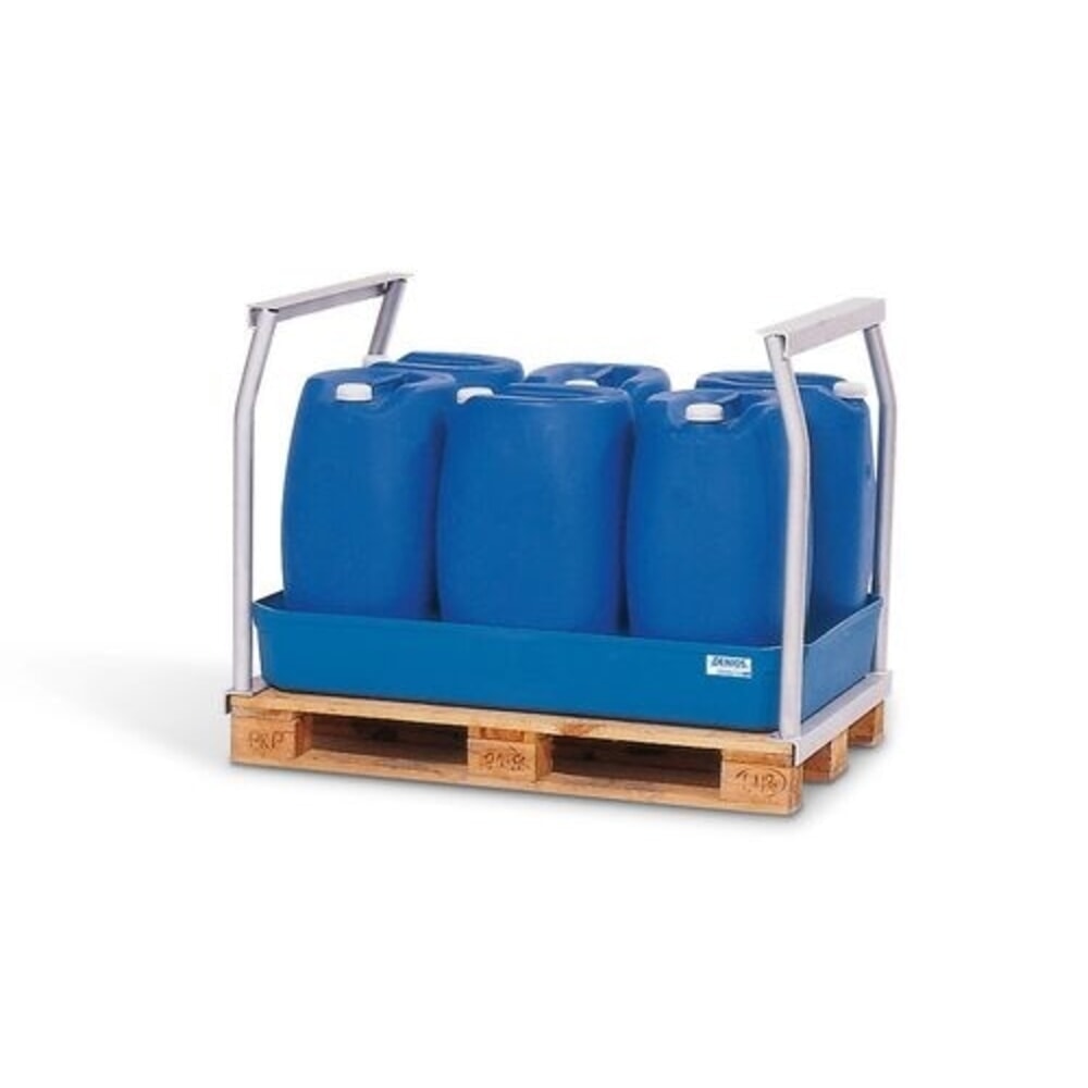 Číslo obrázka výrobku 2: Denios záchytná vaňa na malé obaly classic-line z PE, záchytný objem 130 l, bez mriežkovaného roštu