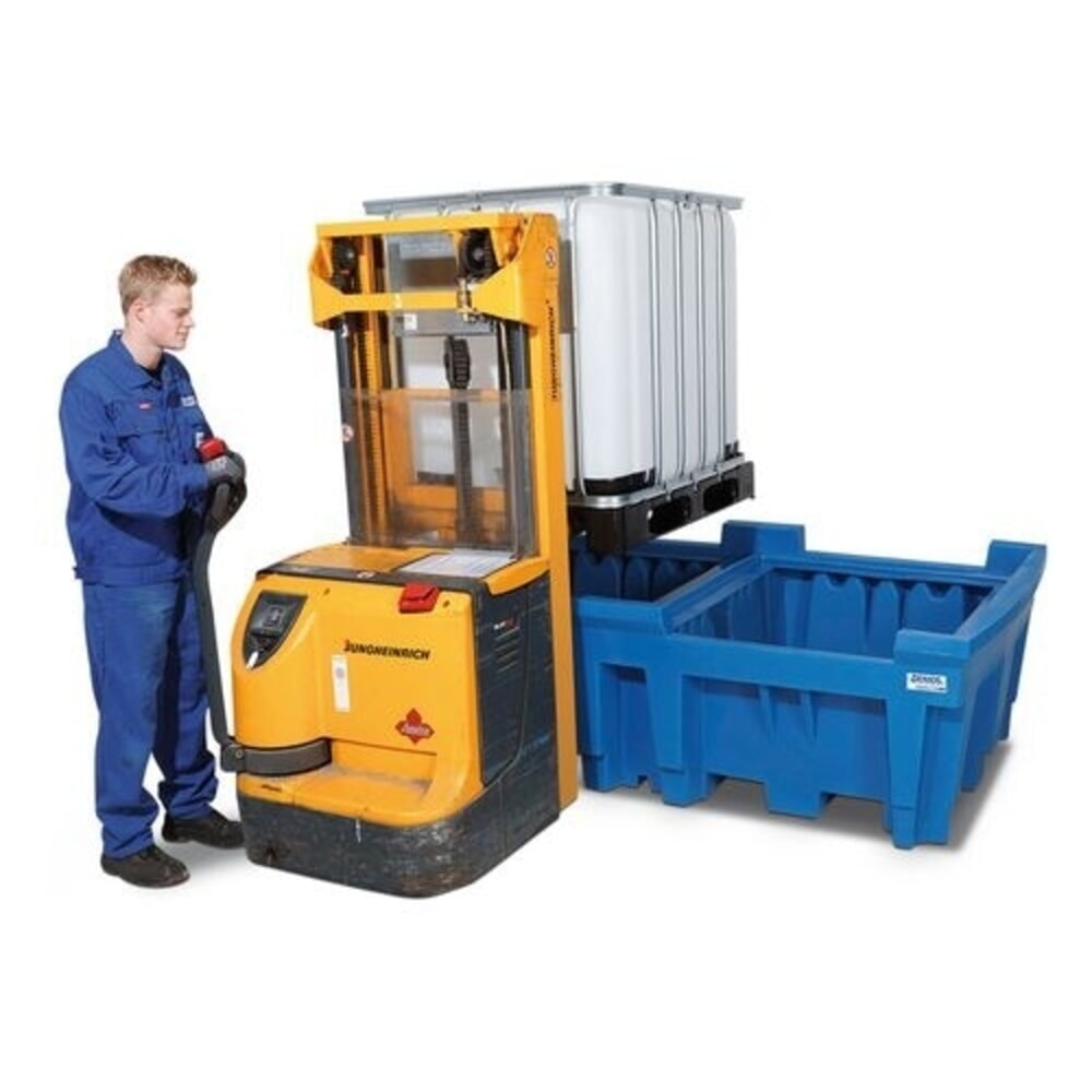 Číslo obrázka výrobku 2: Denios záchytná vaňa classic-line z PE pre 2 IBC kontajnery, V x Š x H 720 x 2260 x 1430 mm