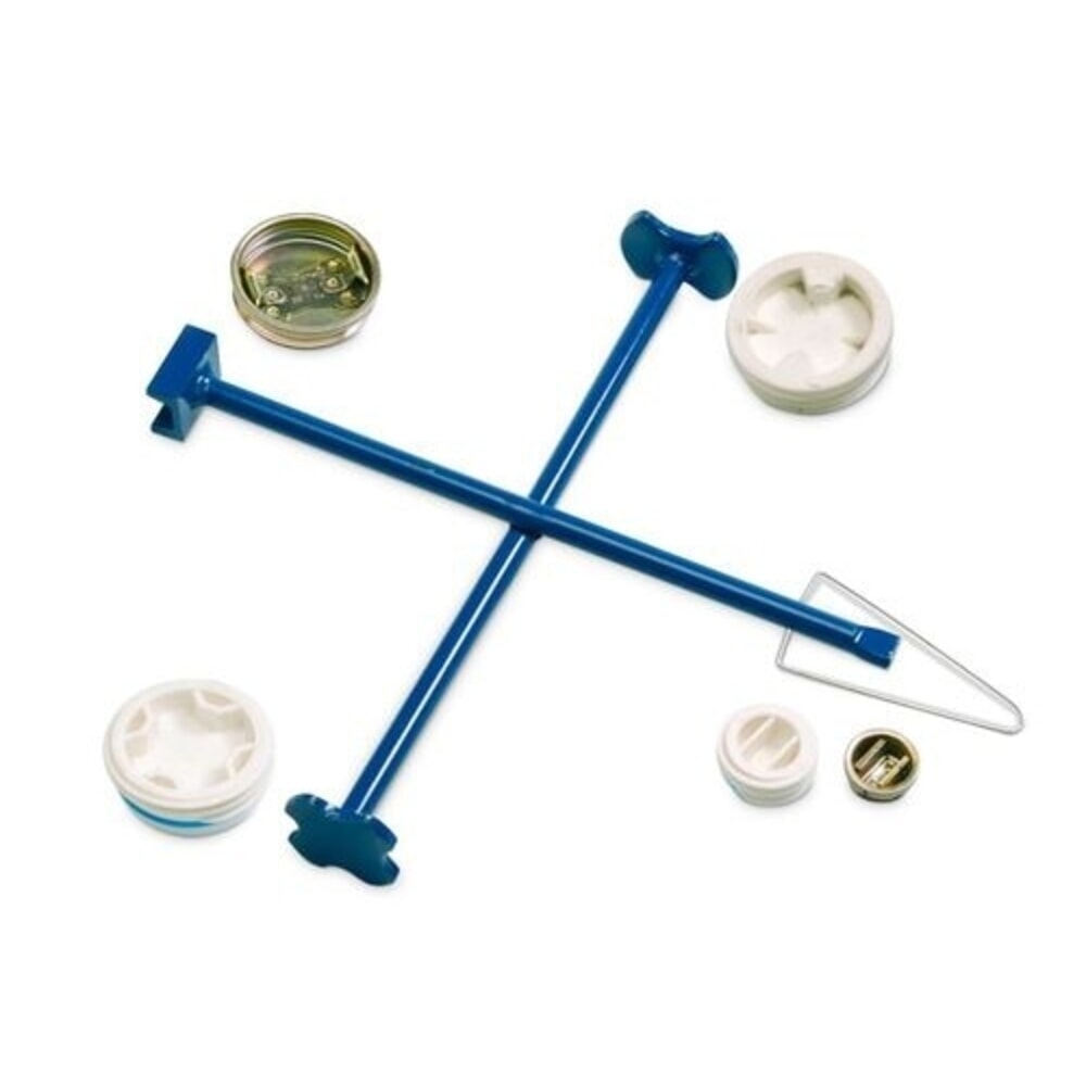 Číslo obrázka výrobku 2: Denios krížový sudový kľúč , oceľ, lakovaný, na otváranie najbežnejších uzáverov sudov