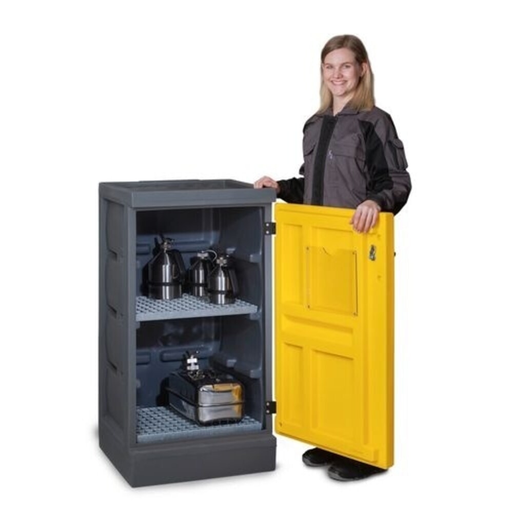 Číslo obrázka výrobku 3: Environmentálna skrinka z PE, V x Š x H 1,130 x 610 x 640 mm, 2 mriežky, galvanizované