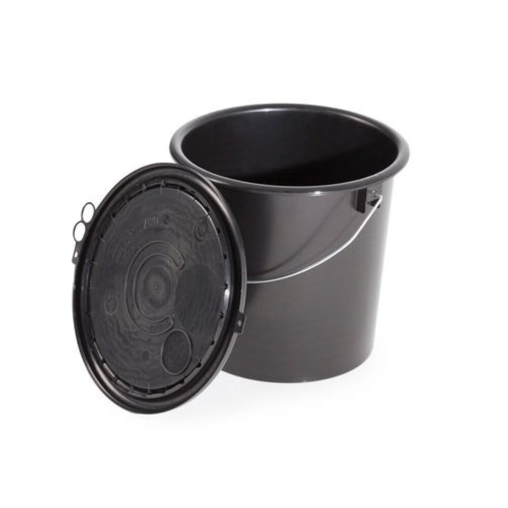 Číslo obrázka výrobku 2: Denios UN vedro z polypropylénu (PP), 11 l, čierne s vekom, vodivé, 5 kusov