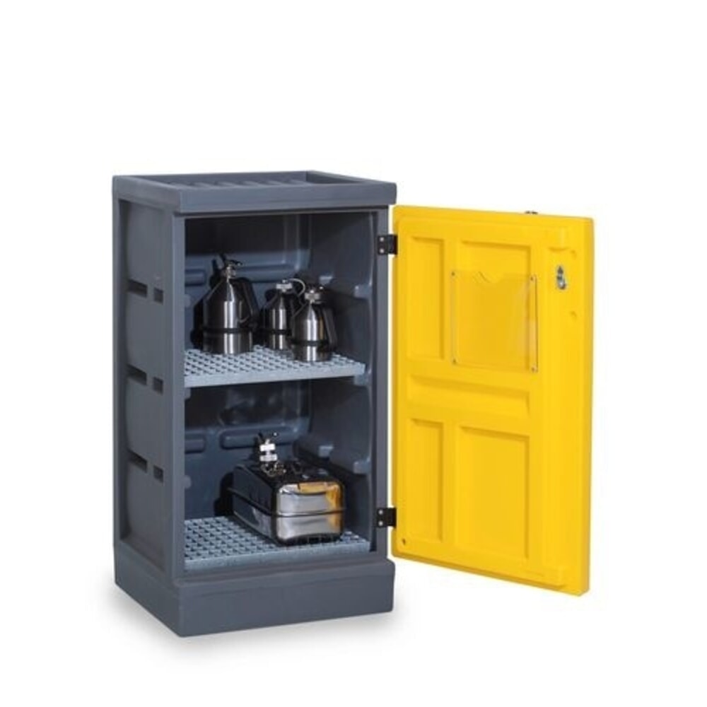 Číslo obrázka výrobku 4: Environmentálna skrinka z PE, V x Š x H 1,130 x 610 x 640 mm, 2 mriežky, galvanizované