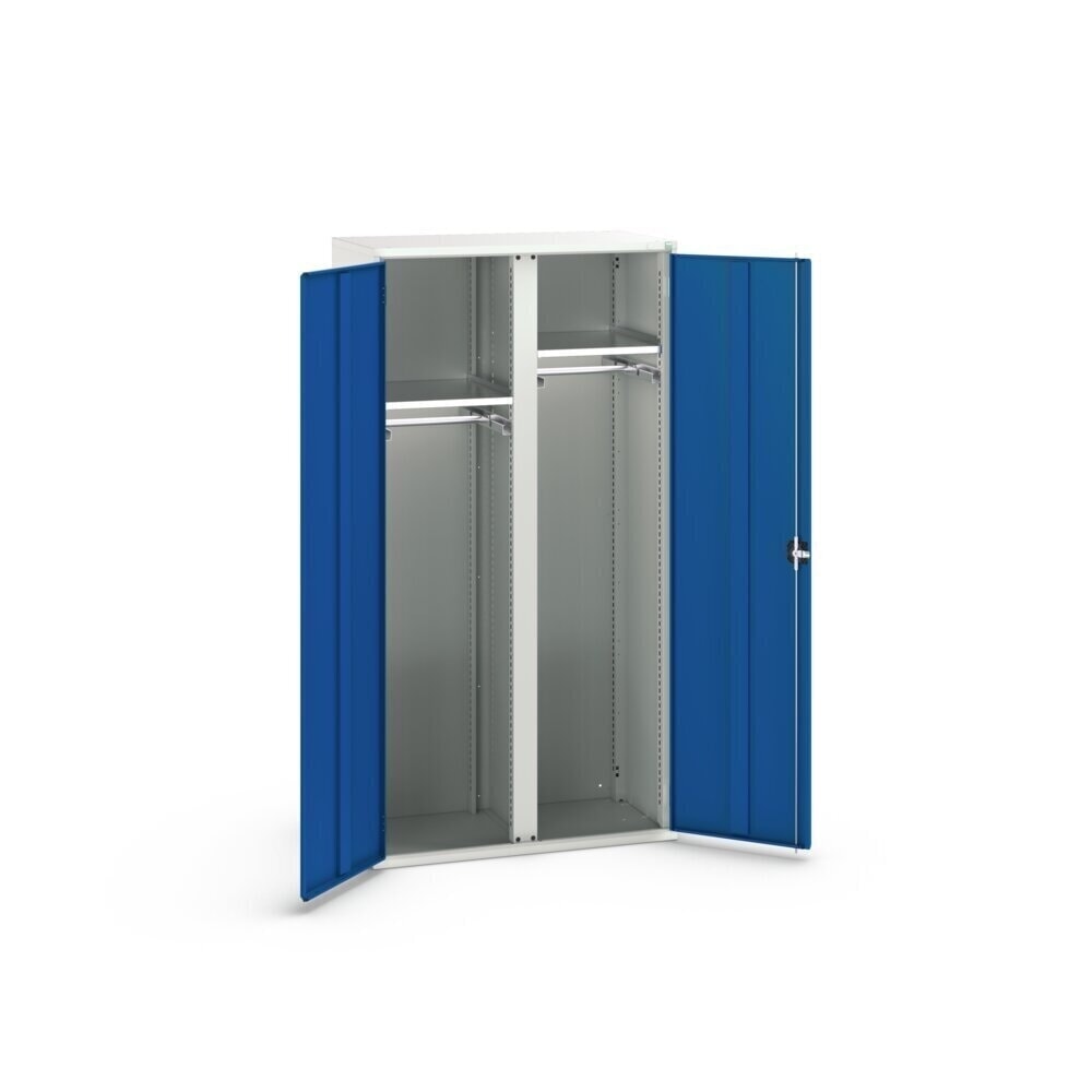 Číslo obrázka výrobku 3: Skriňa s krídlovými dverami bott verso so zásuvkami, s 2 policami a 2 tyčami na oblečenie, š × h × v: 1 050 × 550 × 2 000 mm