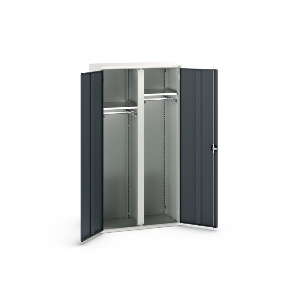 Číslo obrázka výrobku 3: Skriňa s krídlovými dverami bott verso so zásuvkami, s 2 policami a 2 tyčami na oblečenie, š × h × v: 1 050 × 550 × 2 000 mm