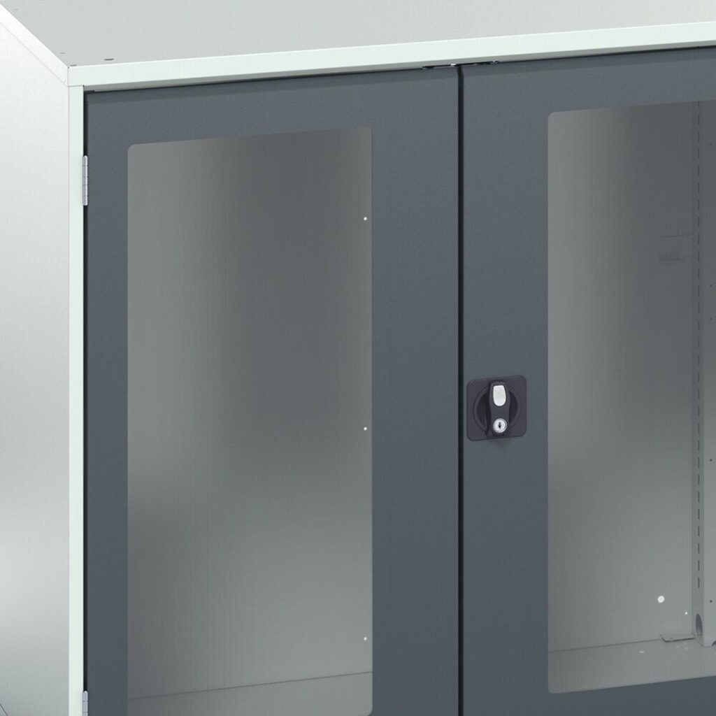 Skriňa s krídlovými dverami bott verso s priezorom, so 4 policami, š × h × v: 525 × 350 × 2 000 mm Číslo obrázka výrobku 7: Skriňa s krídlovými dverami bott verso s priezorom, so 4 policami, š × h × v: 525 × 350 × 2 000 mm