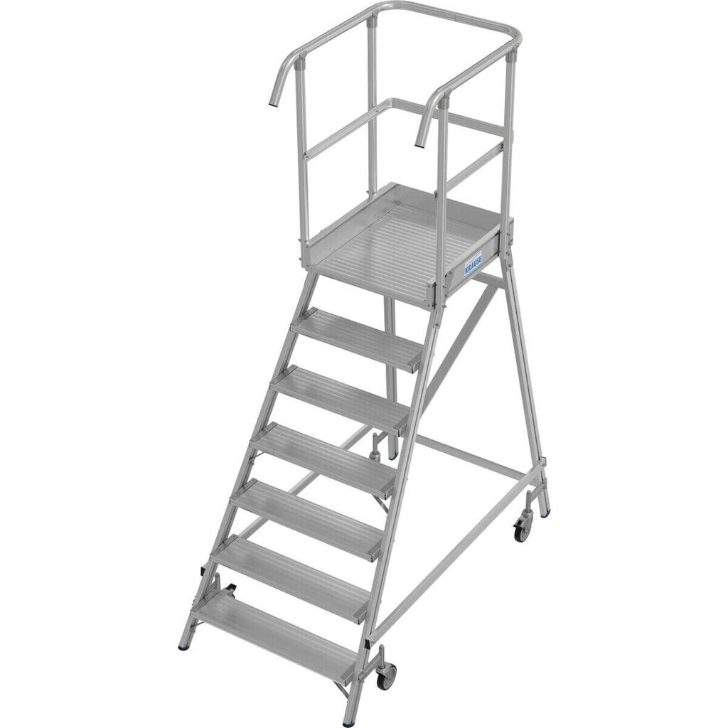 Obrázok výrobku: Rebrík s plošinou KRAUSE®, pojazdný, výška státia 1,65 m