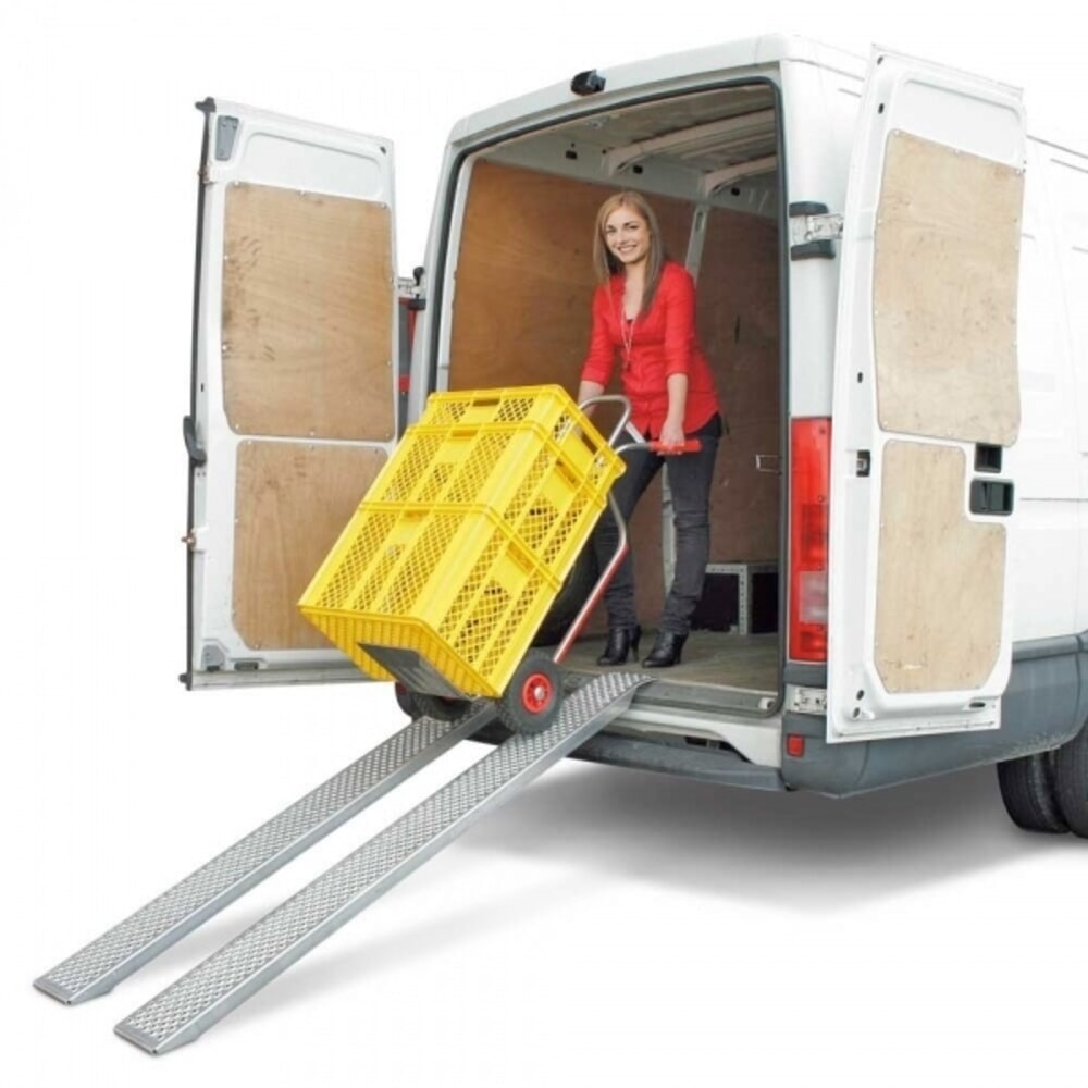 Číslo obrázka výrobku 6: Nájazdové rampy z hliníka, súprava 2 ks, nosnosť 400 kg/pár, d x š 2 000 x 200 mm