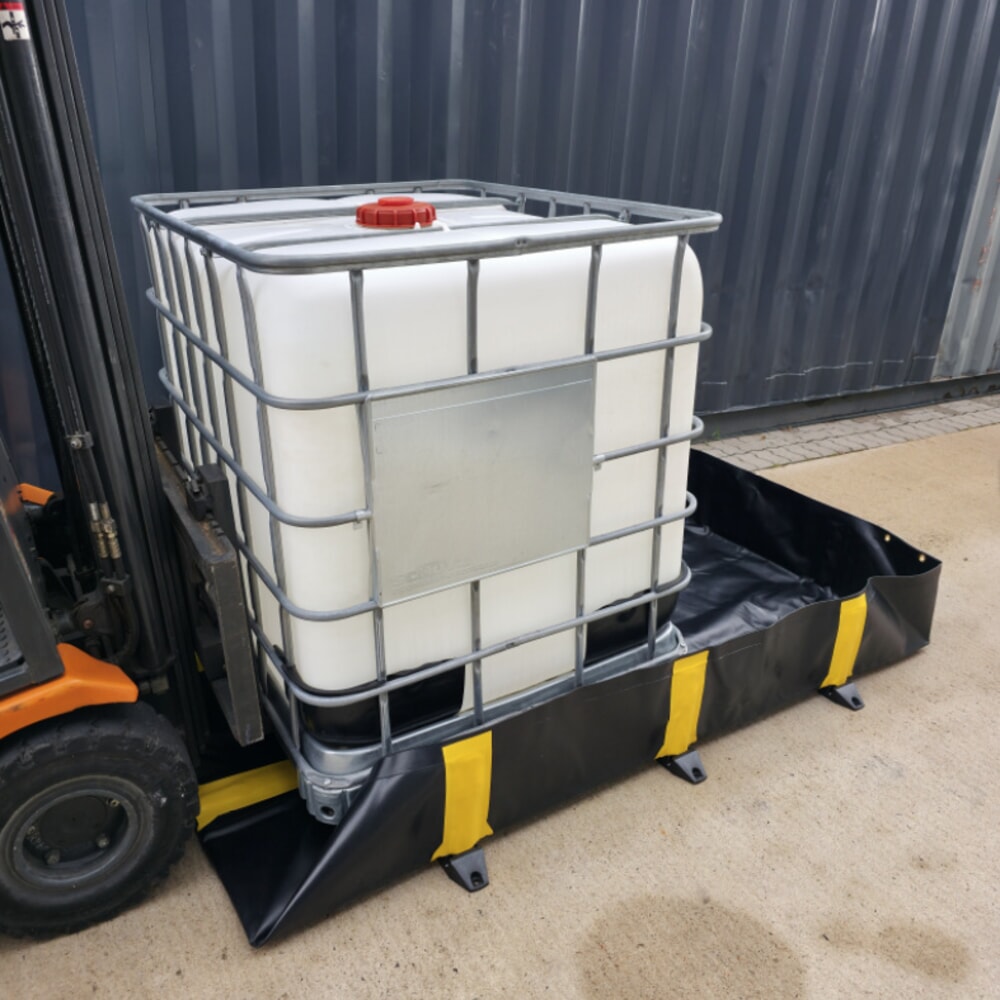 Číslo obrázka výrobku 9: Steinbock® skladacia záchytná vaňa Ultra z PVC, v × š × h 305 × 6 100 × 6 100 mm, záchytný objem 11 318 l