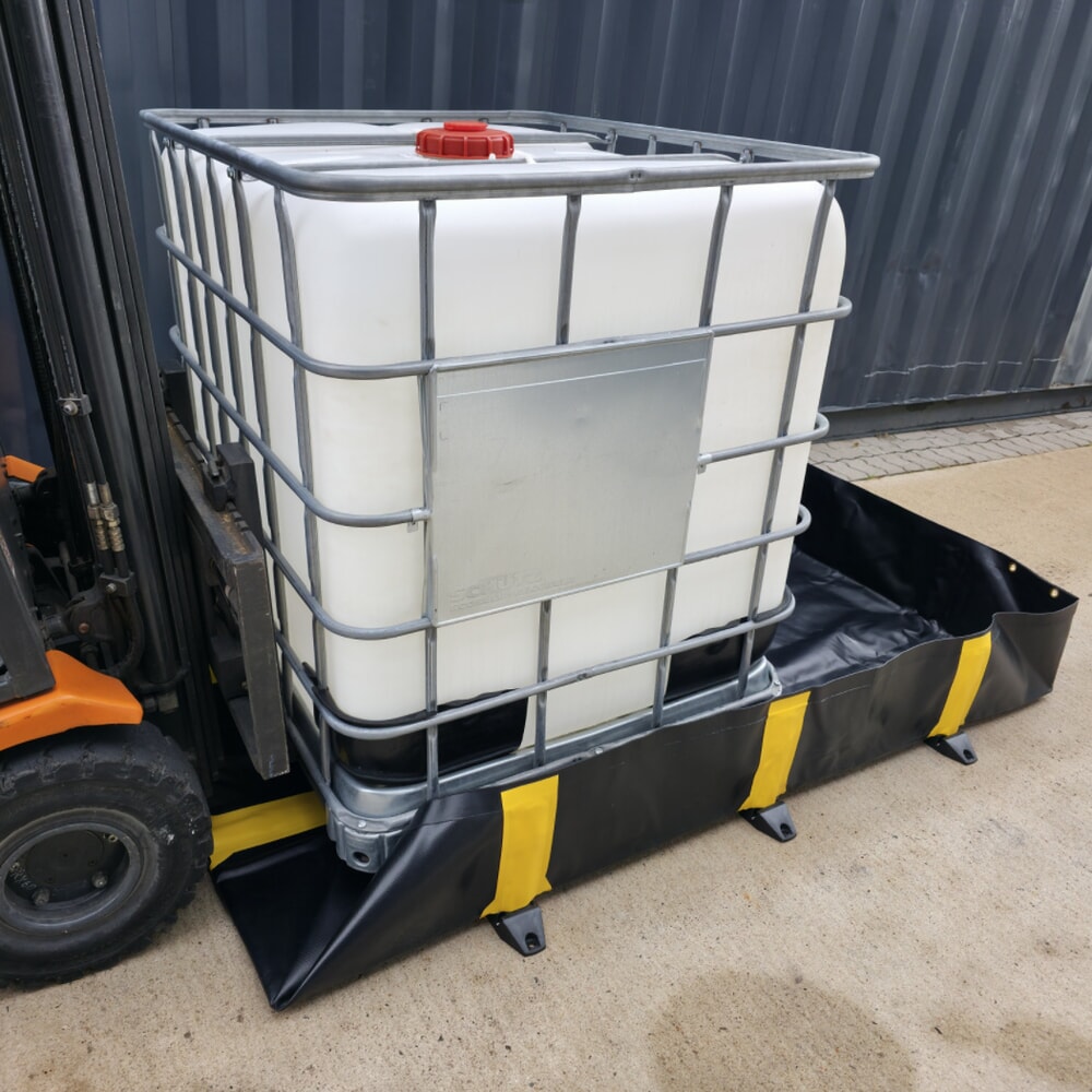 Číslo obrázka výrobku 10: Steinbock® skladacia záchytná vaňa Ultra z PVC, v × š × h 305 × 6 100 × 6 100 mm, záchytný objem 11 318 l