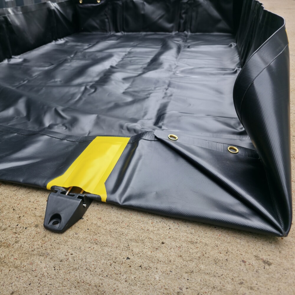 Číslo obrázka výrobku 12: Steinbock® skladacia záchytná vaňa Ultra z PVC, v × š × h 305 × 6 100 × 6 100 mm, záchytný objem 11 318 l