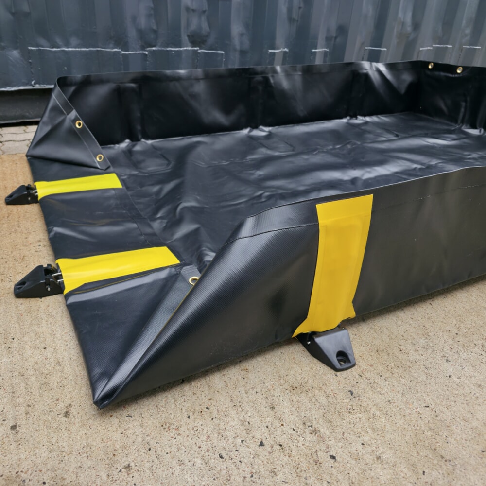 Číslo obrázka výrobku 13: Steinbock® skladacia záchytná vaňa Ultra z PVC, v × š × h 305 × 6 100 × 6 100 mm, záchytný objem 11 318 l