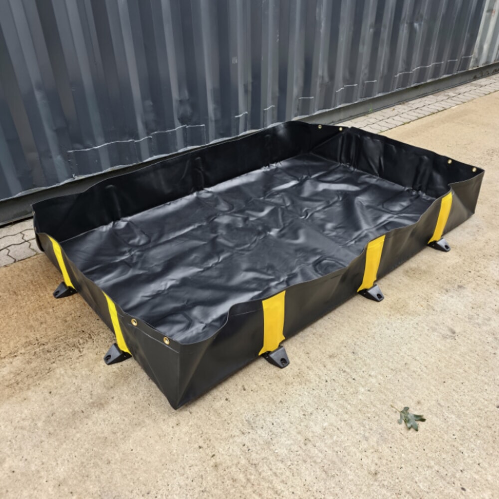 Číslo obrázka výrobku 15: Steinbock® skladacia záchytná vaňa Ultra z PVC, v × š × h 305 × 6 100 × 6 100 mm, záchytný objem 11 318 l