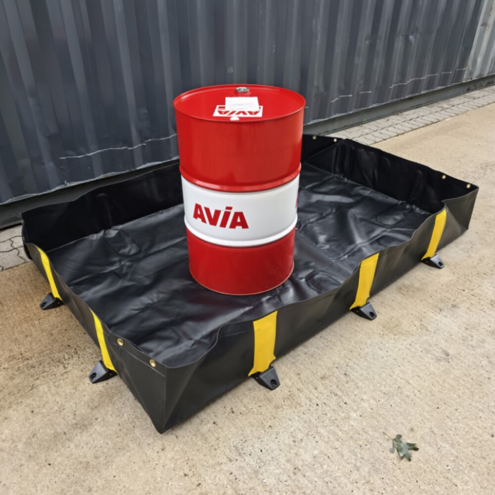 Obrázok výrobku: Steinbock® skladacia záchytná vaňa Ultra z PVC, v × š × h 305 × 6 100 × 6 100 mm, záchytný objem 11 318 l