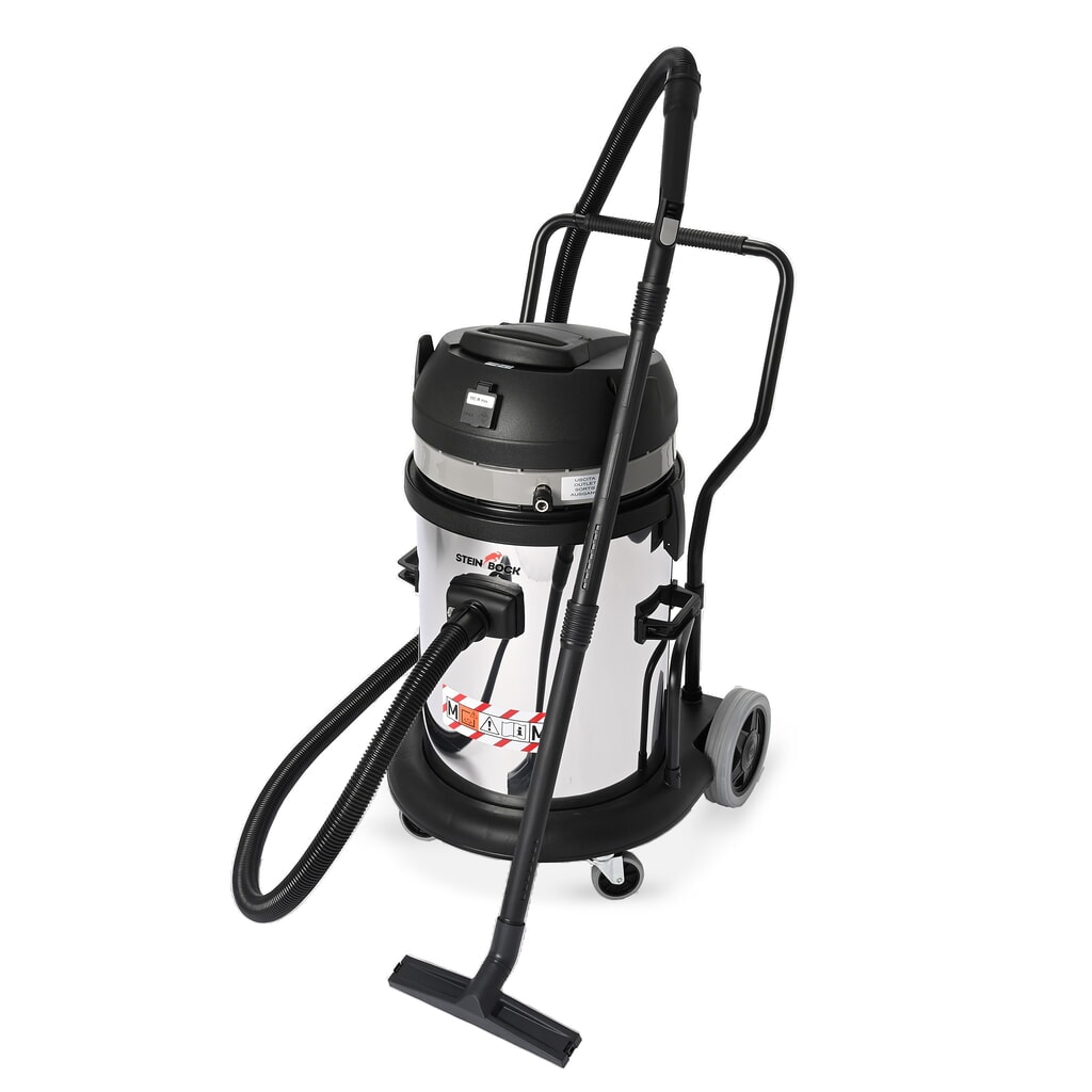 Steinbock® priemyselný vysávač, suchý, VS 2/62 M TC PN, trieda M, max. 2 400 W, 62 l, nehrdzavejúca oceľ Obrázok výrobku: Steinbock® priemyselný vysávač, suchý, VS 2/62 M TC PN, trieda M, max. 2 400 W, 62 l, nehrdzavejúca oceľ
