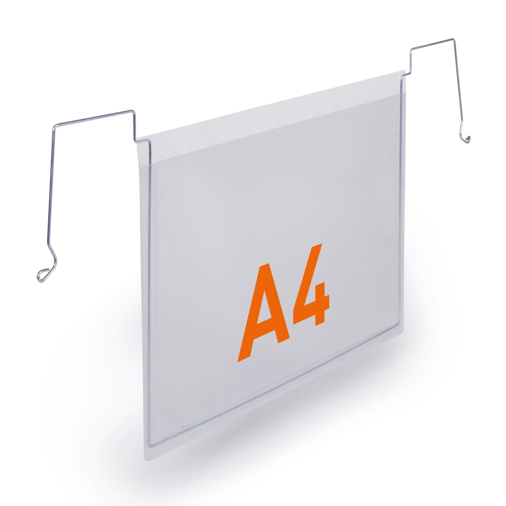 Číslo obrázka výrobku 4: DURABLE vrecka na dokumenty s drôtenými úchytmi, DIN A4 na šírku, otvorené