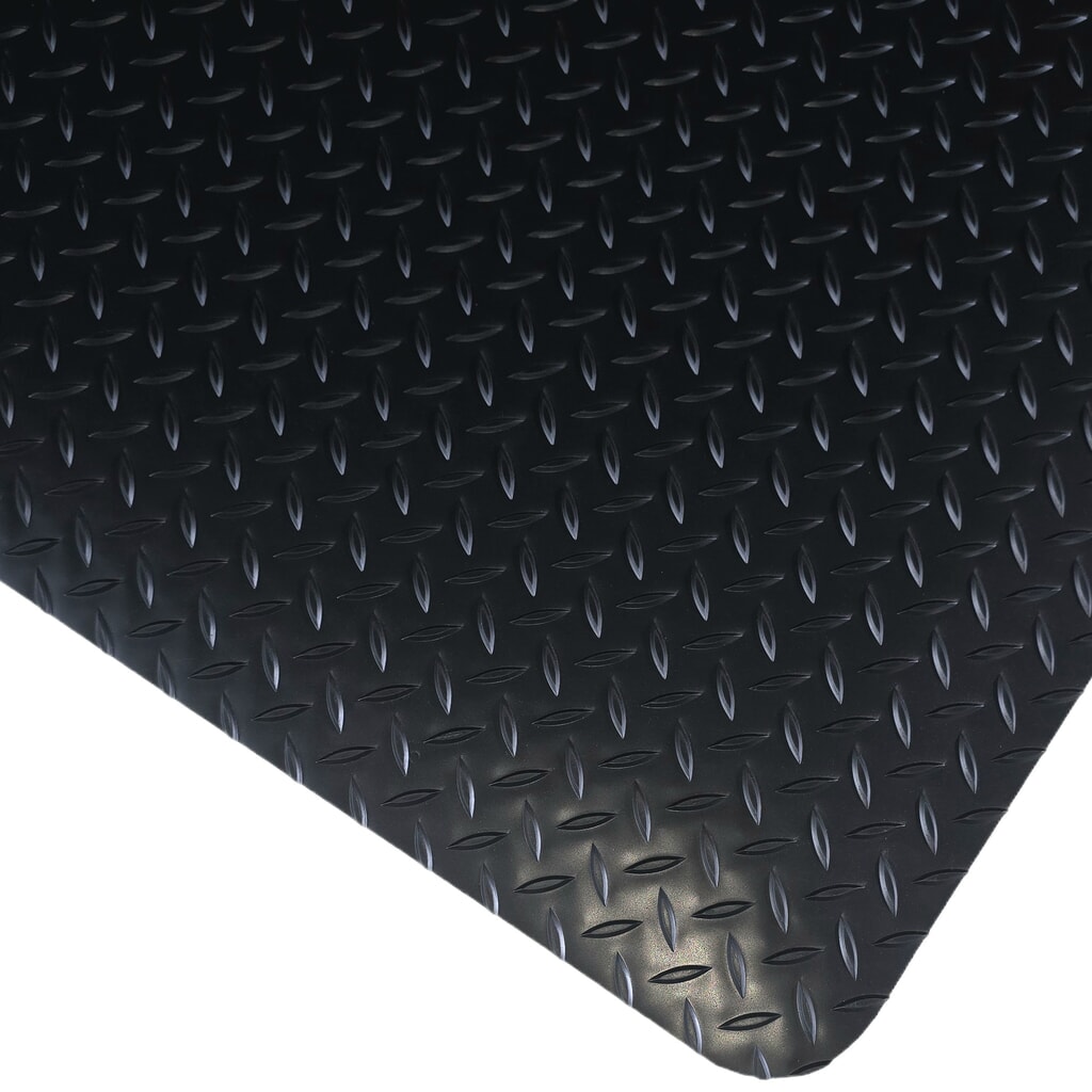 Obrázok výrobku: Steinbock® protiúnavová rohož ErgoSoft Strong, slzičkový profil, 2-vrstvová, š × d 600 mm × 1 000 mm, čierna