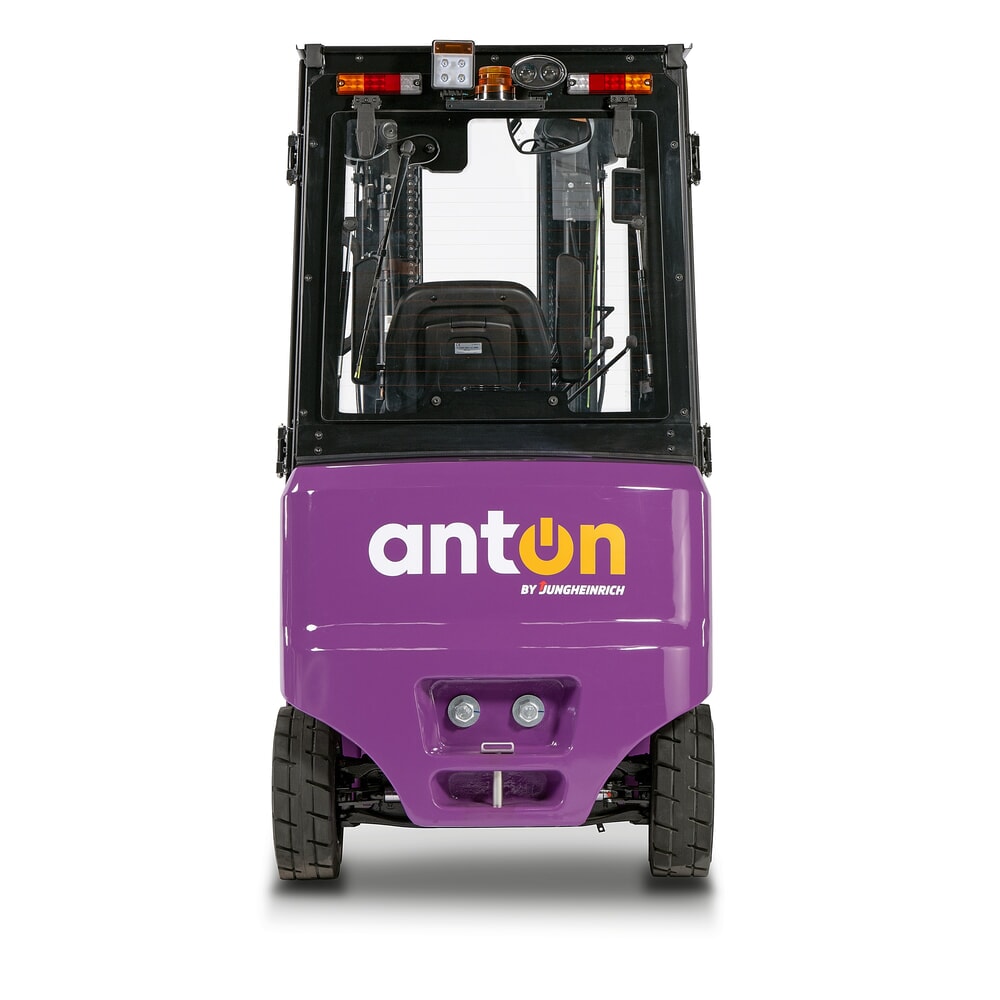 Číslo obrázka výrobku 5: AntOn by Jungheinrich elektrický vysokozdvižný vozík CBH 2.0 s trojitým teleskopickým zdvíhacím zariadením, výška zdvihu 4 800 mm, nosnosť 2 000 kg, kabína na ochranu pred poveternostnými vplyvmi Comfort, vrátane integrovaného nabíjača
