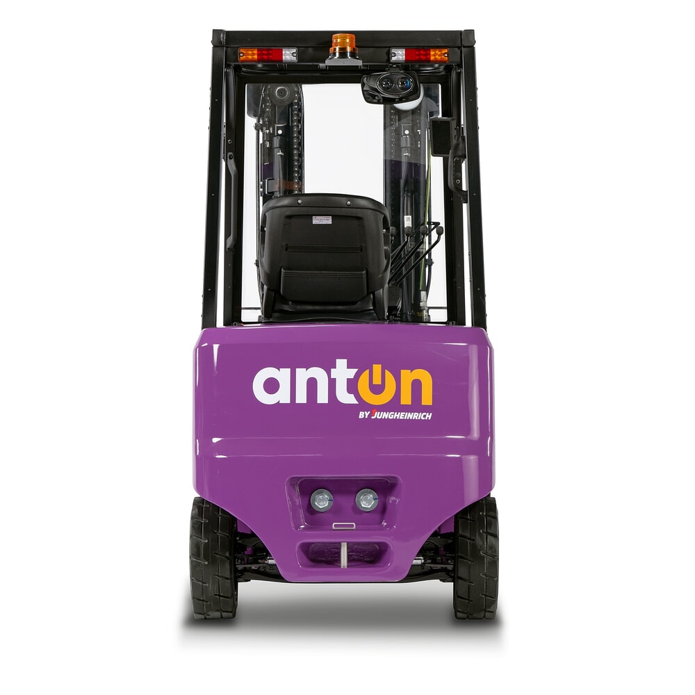 Číslo obrázka výrobku 9: AntOn by Jungheinrich elektrický vysokozdvižný vozík CBH 2.0 s trojitým teleskopickým zdvíhacím zariadením, výška zdvihu 4 800 mm, nosnosť 2 000 kg, kabína na ochranu pred poveternostnými vplyvmi Eco, vrátane integrovaného nabíjača