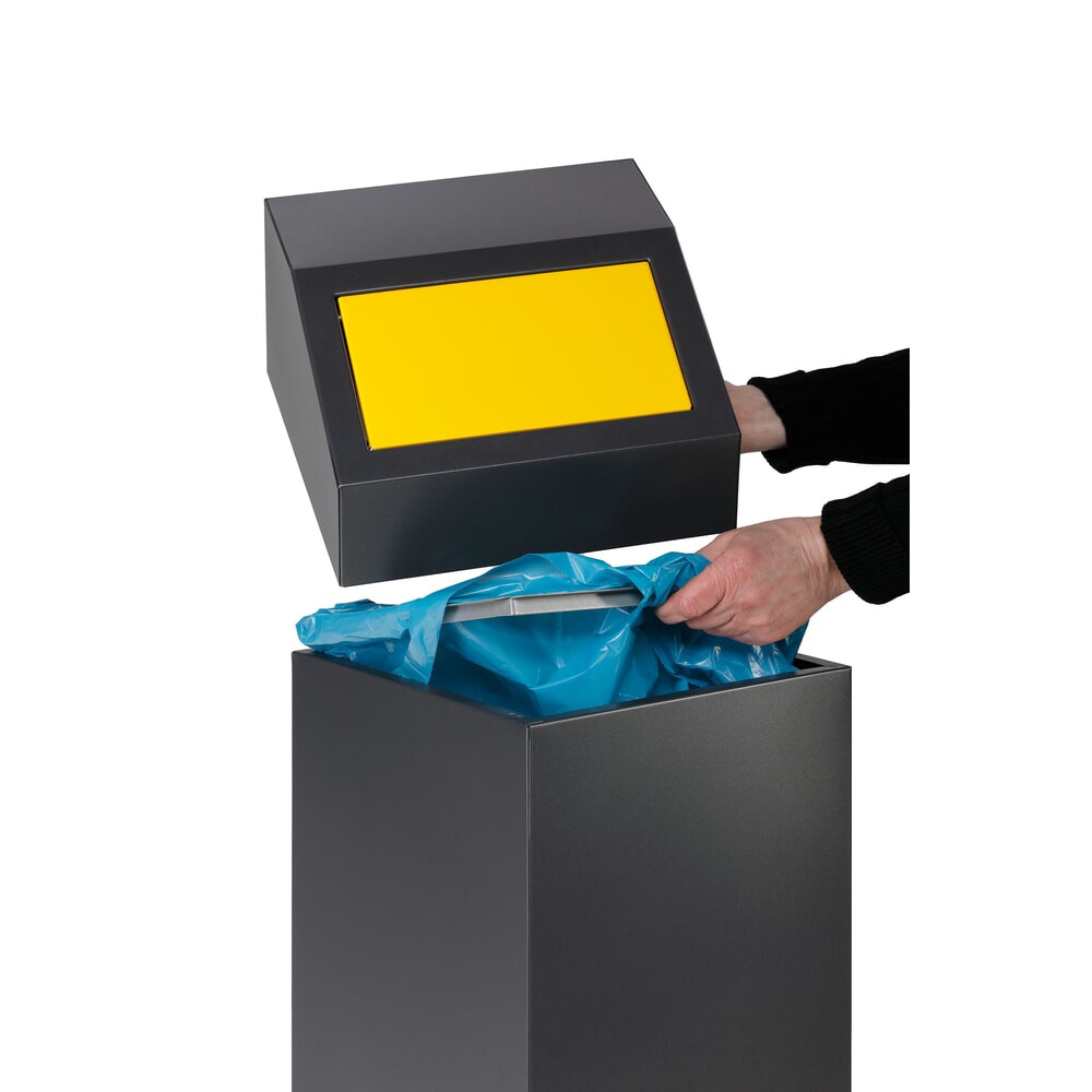 Číslo obrázka výrobku 5: VAR® kontajner na druhotné suroviny WSG 40E, pre interiér, samozhášavý, objem 43 litrov, železitá sľuda, signalizačná žltá