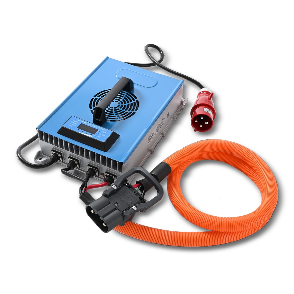 Číslo obrázka výrobku 1: Externá nabíjačka D400, 80 V, 60 A, CEE červená 32 A, 4-pinová – 3P+E pre elektrický vysokozdvižný vozík AntOn by Jungheinrich CBH 2.0