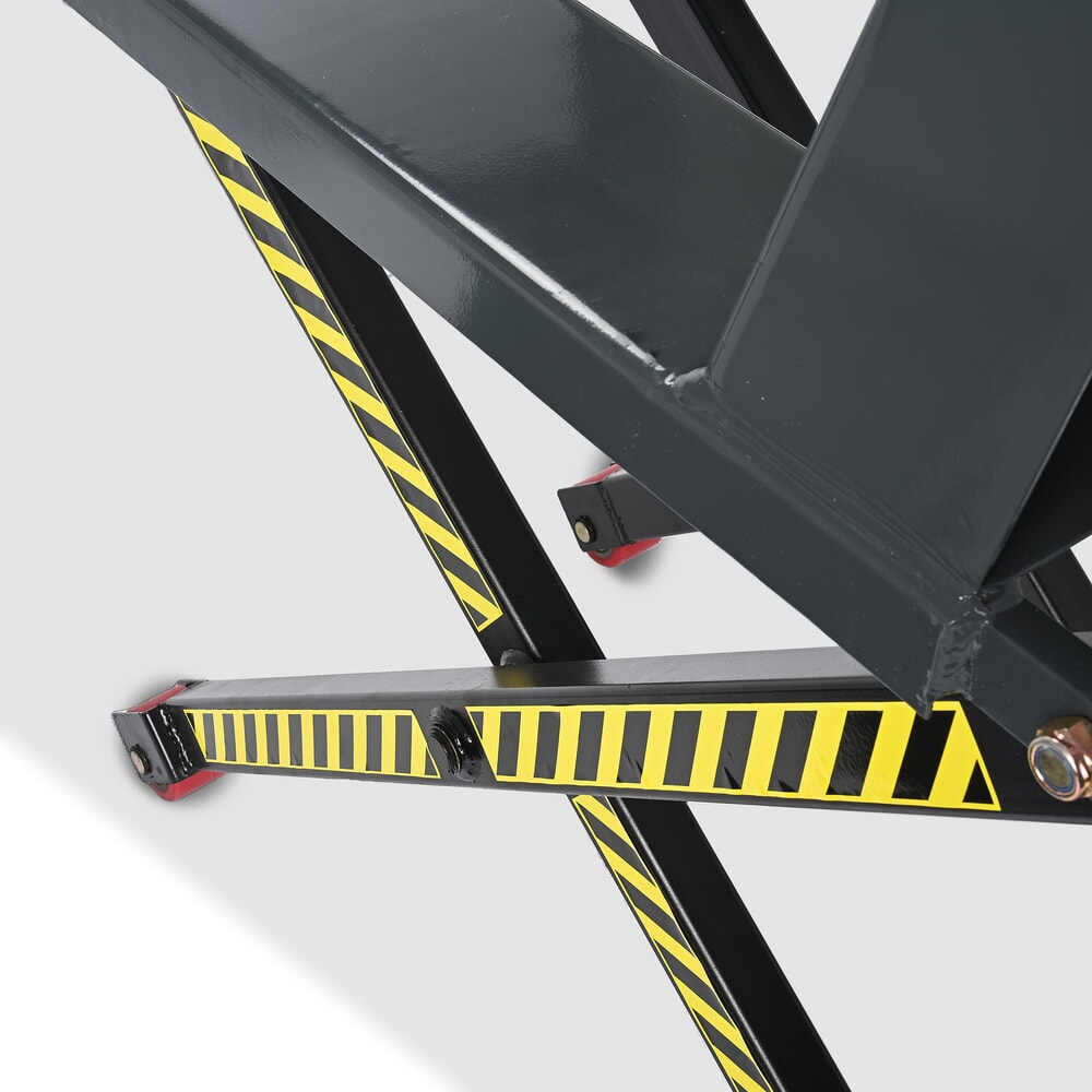 Číslo obrázka výrobku 3: Nožnicový zdvíhací stôl HEMMDAL PTM 1.0 Scissor, nosnosť 1 000 kg, dĺžka vidlíc 1 150 mm, polyuretán, jednoduché koliesko