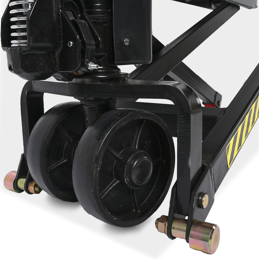 Číslo obrázka výrobku 9: Nožnicový zdvíhací stôl HEMMDAL PTM 1.0 Scissor, nosnosť 1 000 kg, dĺžka vidlíc 1 150 mm, polyuretán, jednoduché koliesko