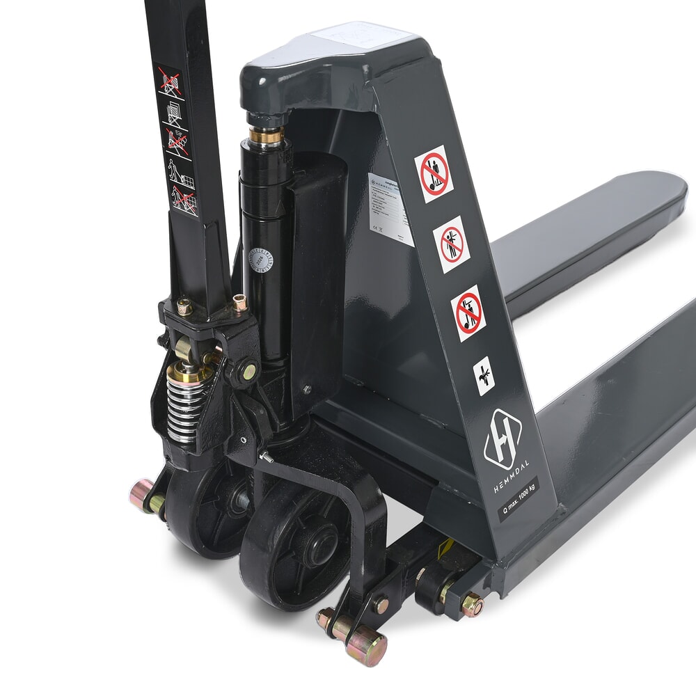 Číslo obrázka výrobku 12: Nožnicový zdvíhací stôl HEMMDAL PTM 1.0 Scissor, nosnosť 1 000 kg, dĺžka vidlíc 1 150 mm, polyuretán, jednoduché koliesko
