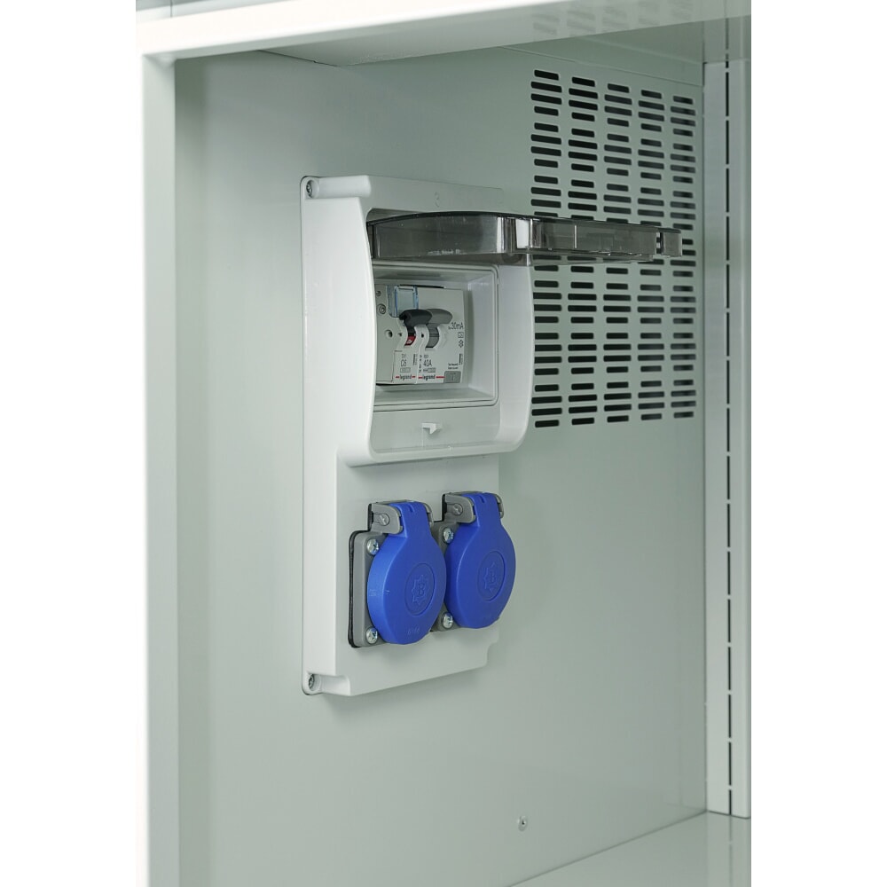 Číslo obrázka výrobku 3: Thur Metall nabíjacia skriňa na batérie, Outdoor IP 44, v × š × h 2 000 mm × 600 mm × 500 mm, zámok na kľúč, svetlomodrá