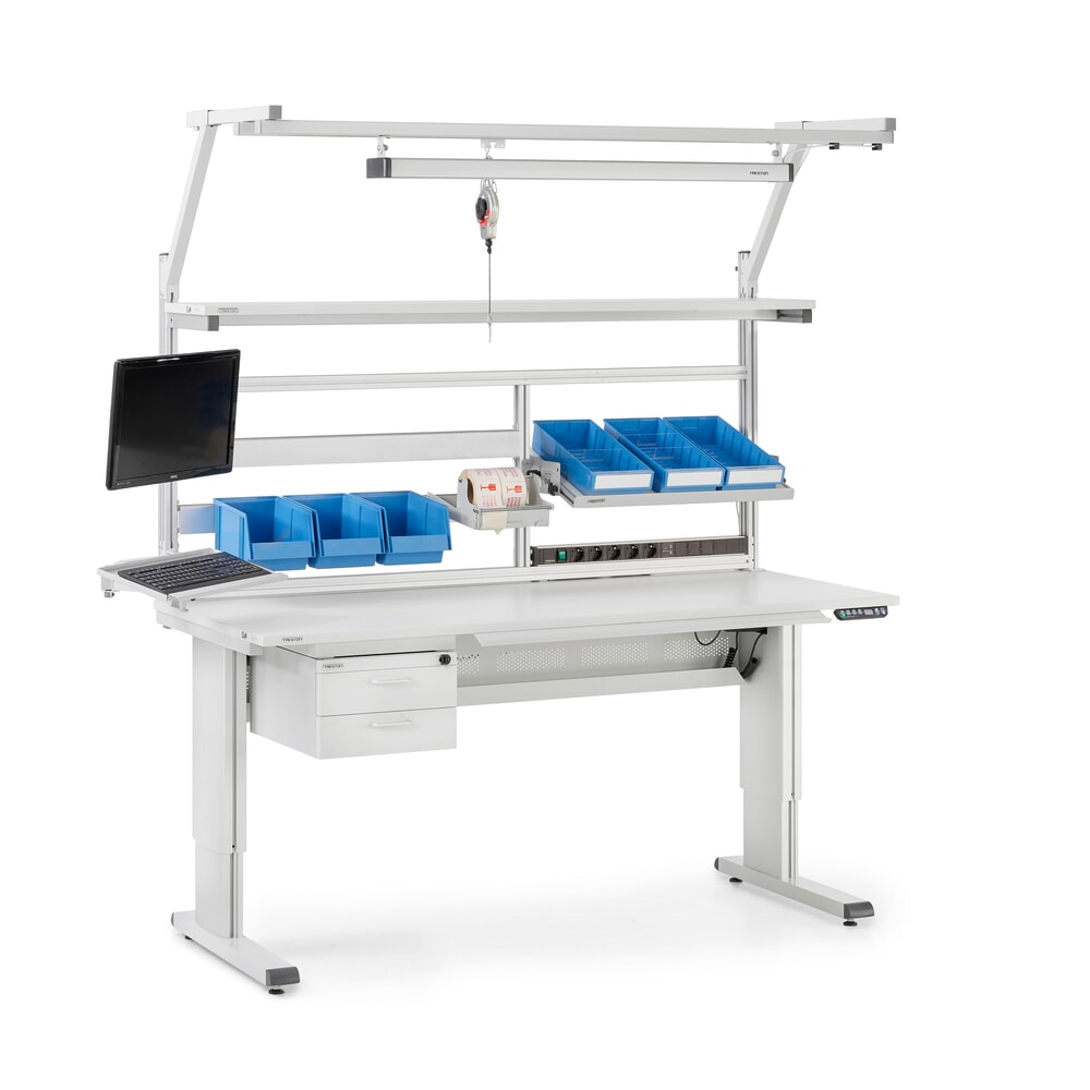 Číslo obrázka výrobku 4: Pracovný stôl TRESTON, typ WB, výškovo nastaviteľný, elektrický, Š x H 1 800 x 800 mm