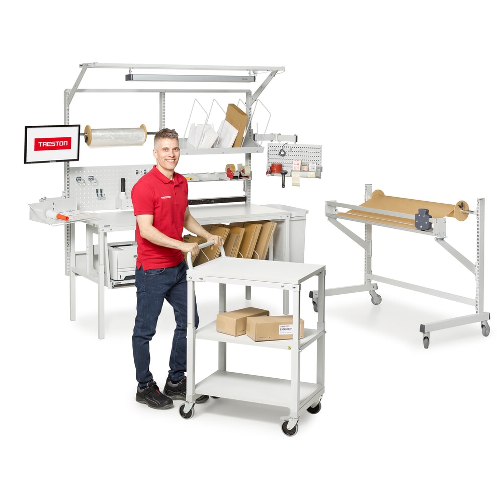 Číslo obrázka výrobku 4: Pojazdný stolík, nosnosť 150 kg, Š x H 700 x 500 mm