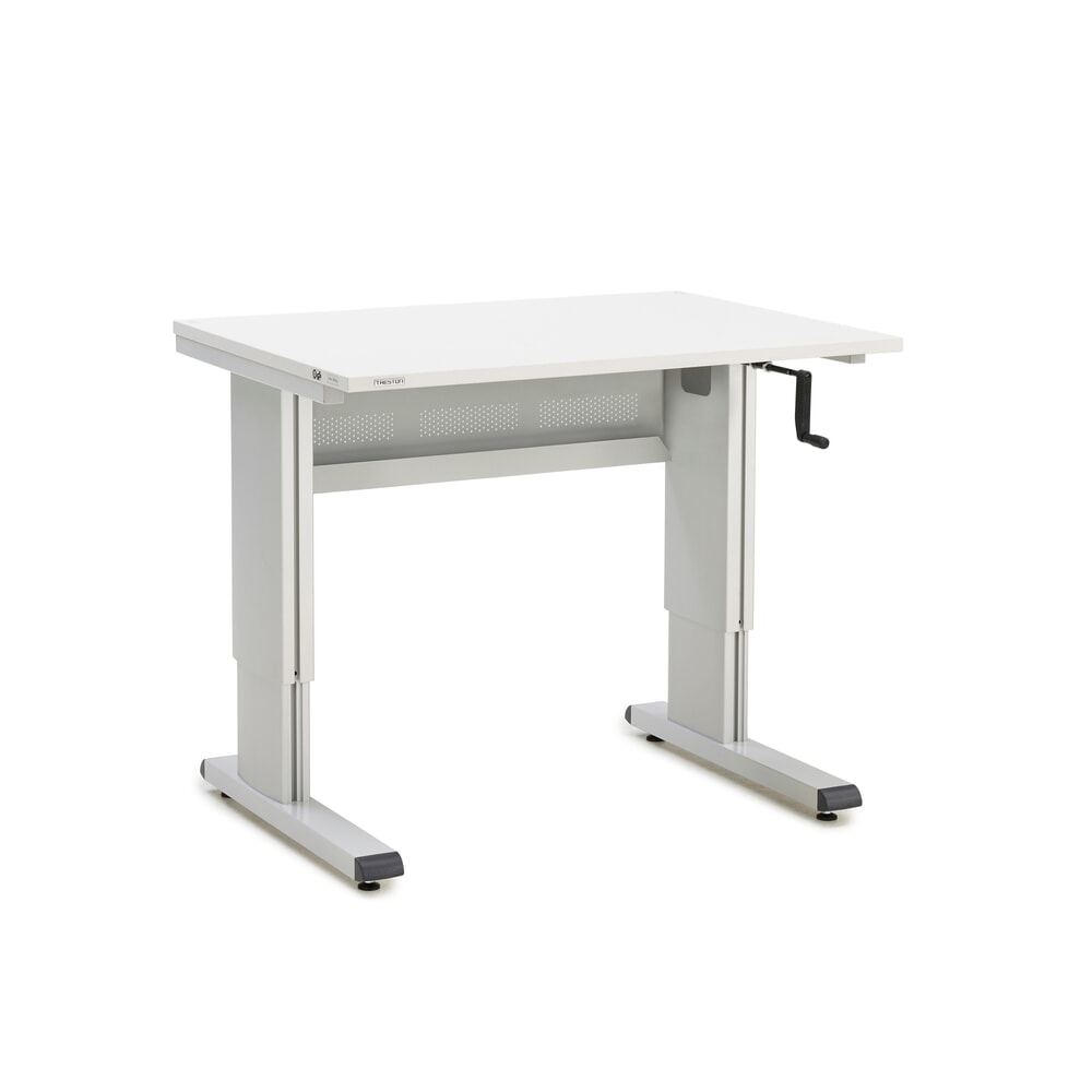 Obrázok výrobku: Pracovný stôl TRESTON, typ WB, výškovo nastaviteľný, kľuka, Š x H 1.073 x 800 mm