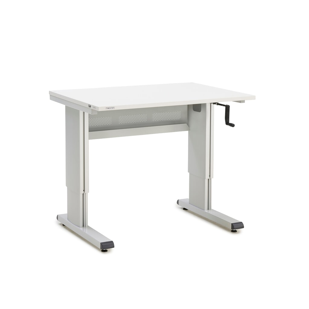 Obrázok výrobku: Pracovný stôl TRESTON, typ WB, výškovo nastaviteľný, kľuka, Š x H 1.073 x 800 mm