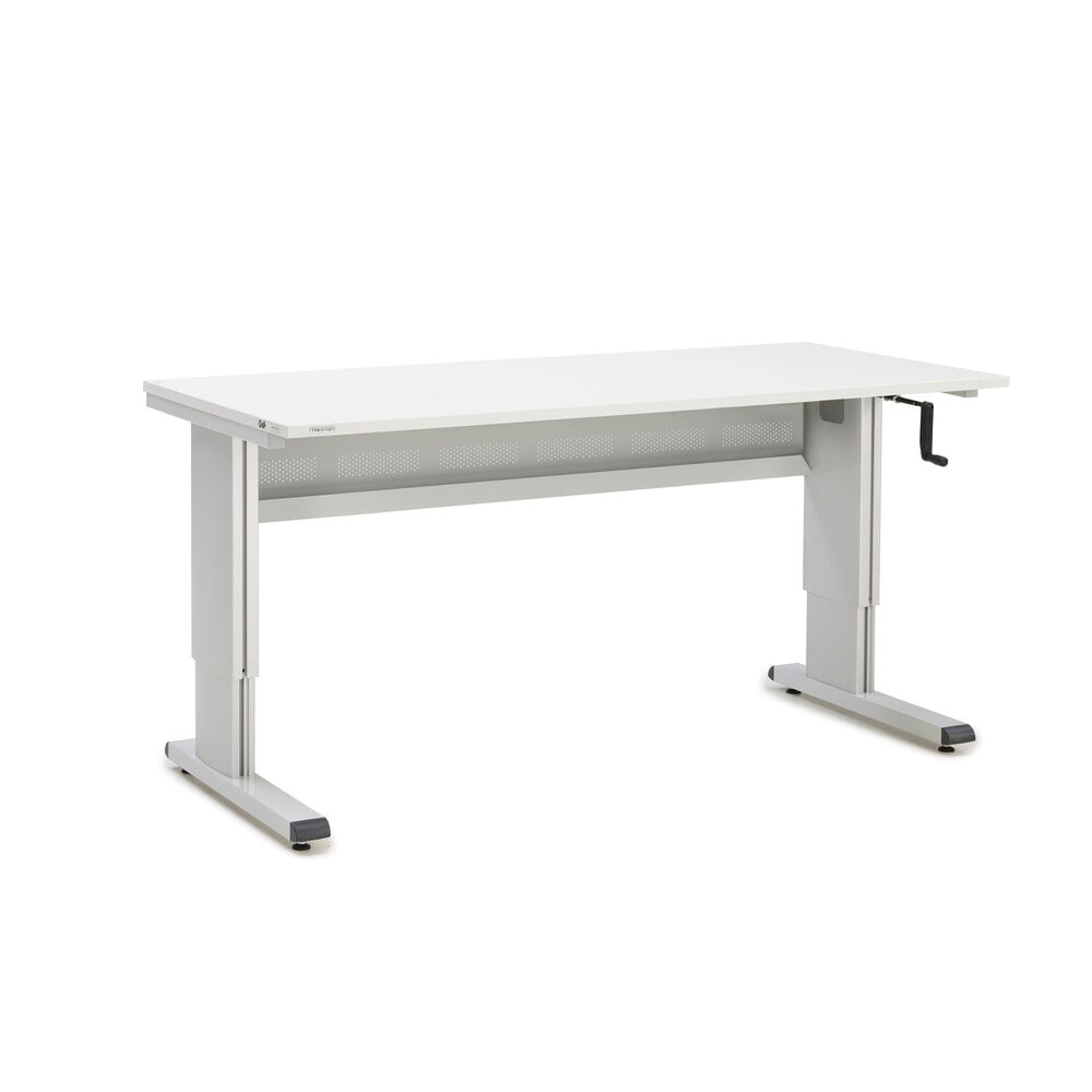 Obrázok výrobku: Pracovný stôl TRESTON, typ WB, výškovo nastaviteľný, kľuka, Š x H 1 800 x 800 mm