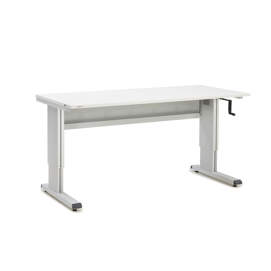 Obrázok výrobku: Pracovný stôl TRESTON, typ WB, výškovo nastaviteľný, kľuka, Š x H 1 800 x 800 mm