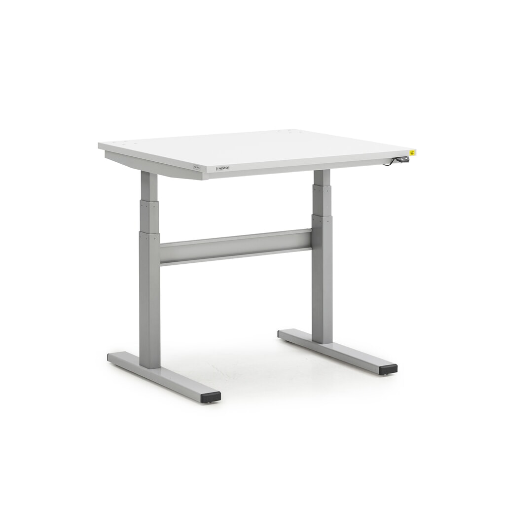 Číslo obrázka výrobku 1: Pracovný stôl TRESTON TED, ESD, elektricky výškovo nastaviteľný, v × š × h 630 – 1 270 × 900 × 800 mm
