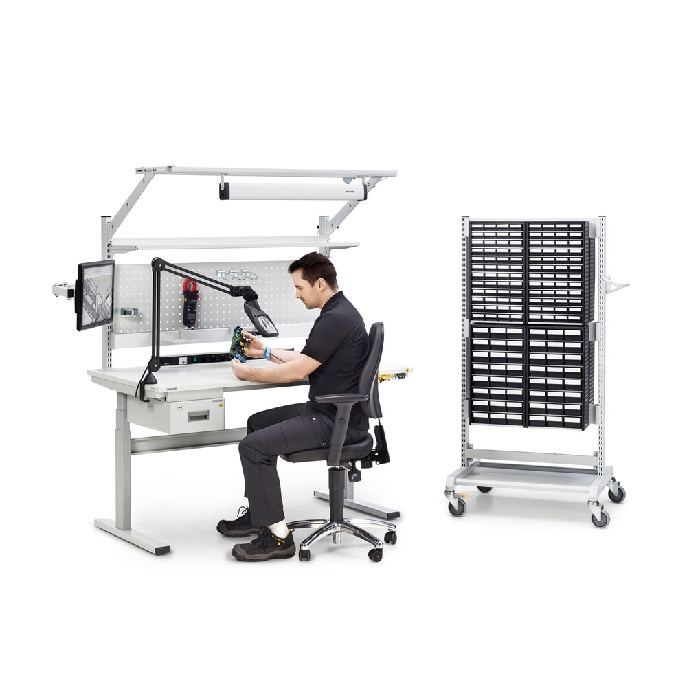 Číslo obrázka výrobku 4: Pracovný stôl TRESTON TED, elektricky výškovo nastaviteľný, v × š × h 630 – 1 270 × 900 × 800 mm