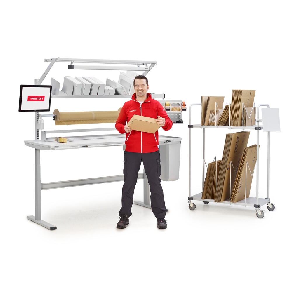 Číslo obrázka výrobku 5: Pracovný stôl TRESTON TED, elektricky výškovo nastaviteľný, v × š × h 630 – 1 270 × 900 × 800 mm