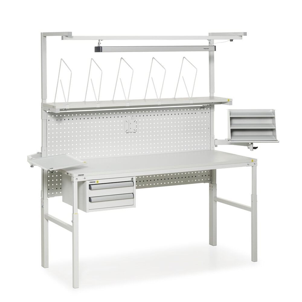 Číslo obrázka výrobku 4: Dierovaná doska pre ergonomické systémy pracoviska, pre šírku 1 200 mm