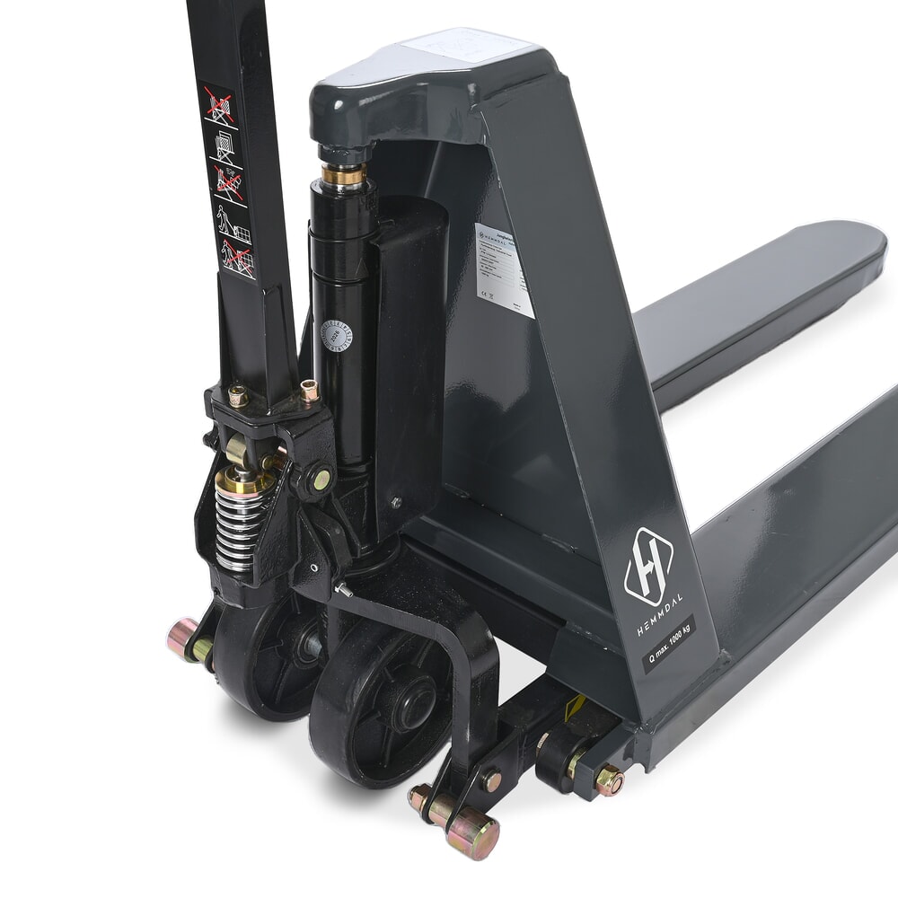 Číslo obrázka výrobku 9: Nožnicový zdvíhací stôl HEMMDAL PTM 1.0 Scissor, nosnosť 1 000 kg, dĺžka vidlíc 1 150 mm, polyuretán, jednoduché koliesko